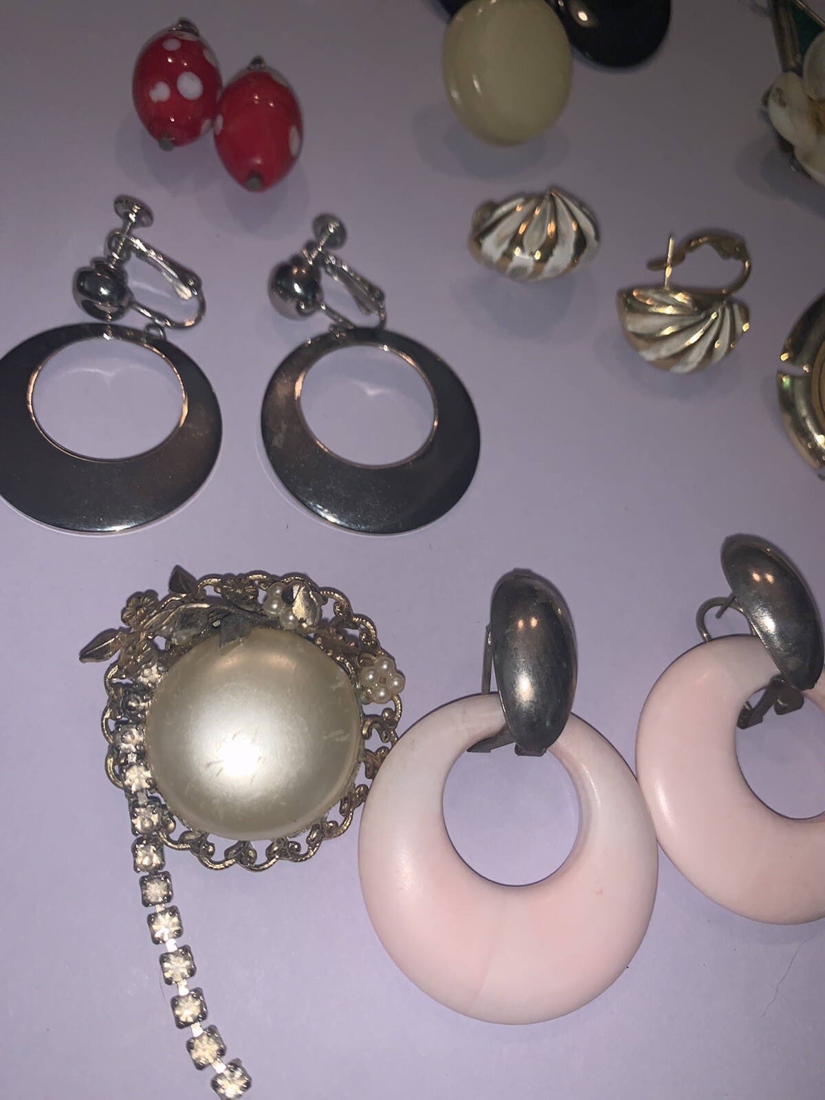 Huge Lot Vintage 60’s 70’s 80’s Earrings Clip & Screw On Some Pendants