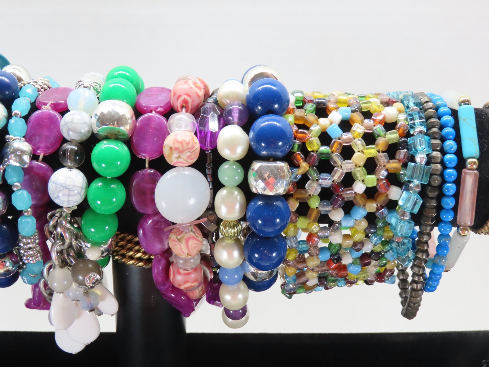 Vintage Stretch Beaded Bracelet Lot Bracelets Jewelry Awesome Seed Beads + D2526