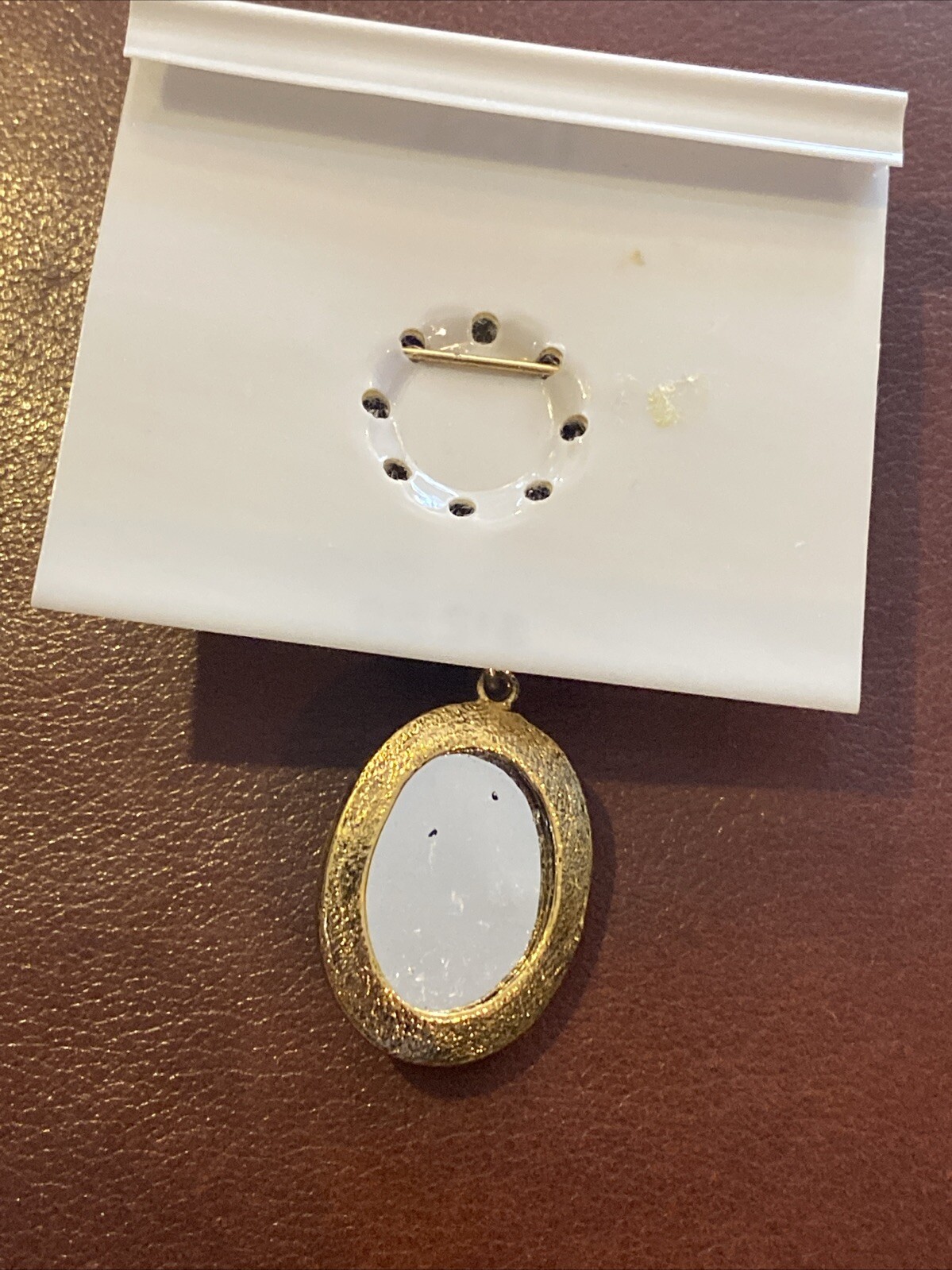 Vintage Gold Tone Tacoa Blue Stone, Imitation Pearl Brooch Pin Crown