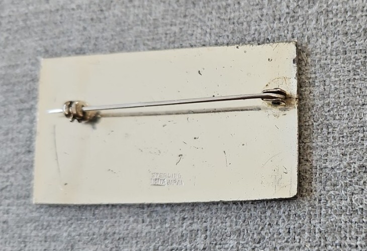 VINTAGE AMITA STERLING JAPAN BAMBOO BIRD PIN BROOCH-10.6 GRAMS
