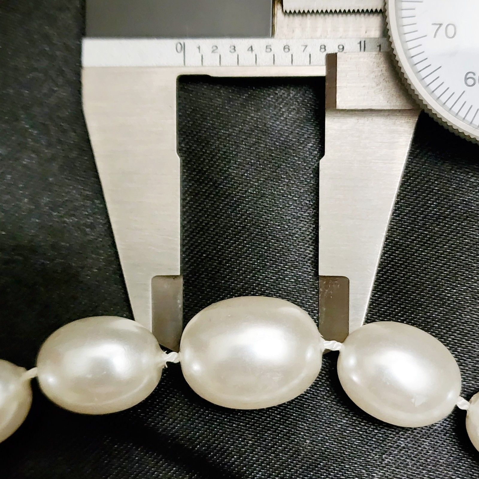 2 set VTG Baroque & Egg Shaped Faux Pearls 23.5 in Old Hollywood glamor MCM