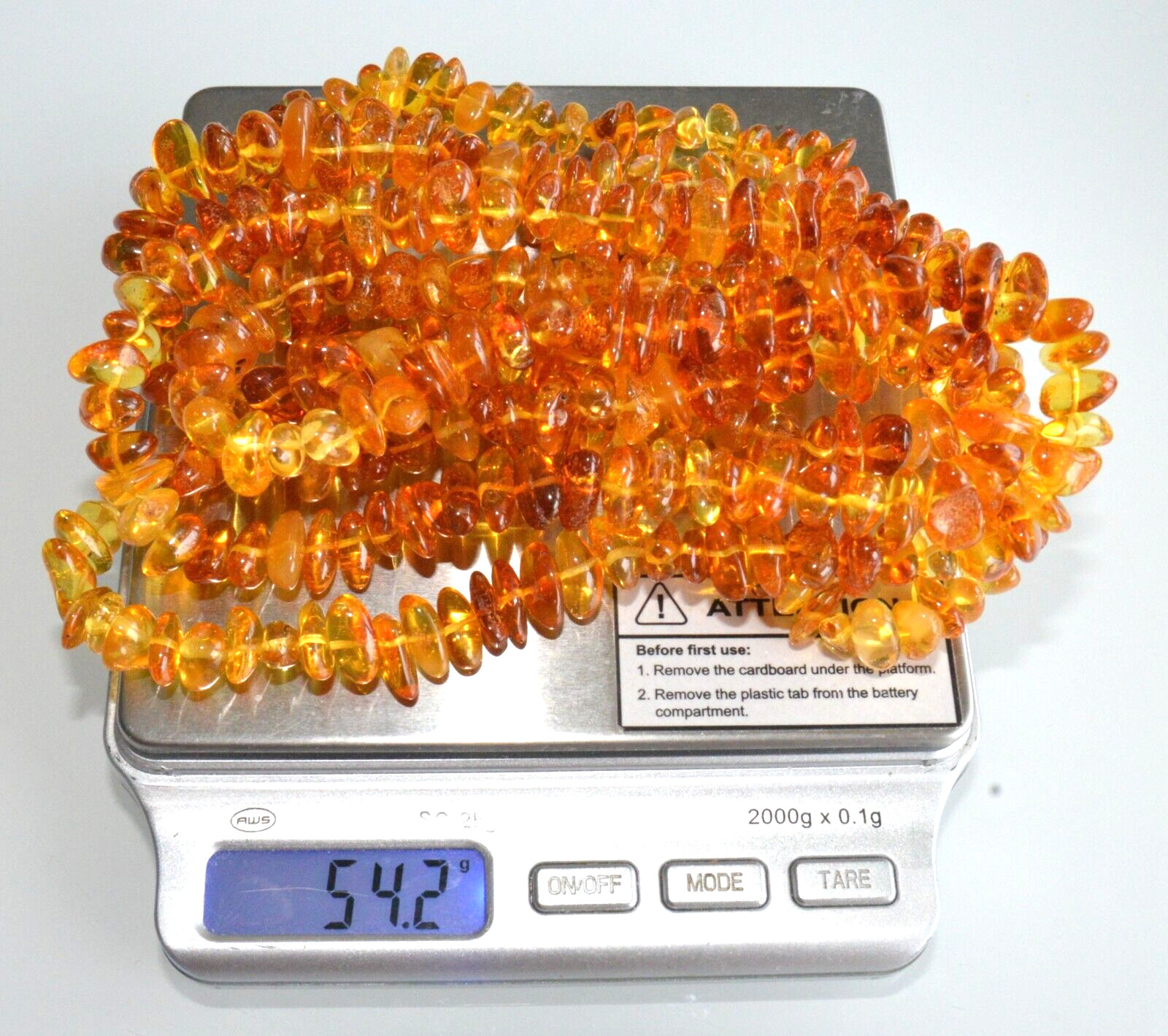 ✅135 cm=54gr RUSSIAN SOVIET BALTIC AMBER BEAD NECKLACE 琥珀 BRACELET STONE PENDANT