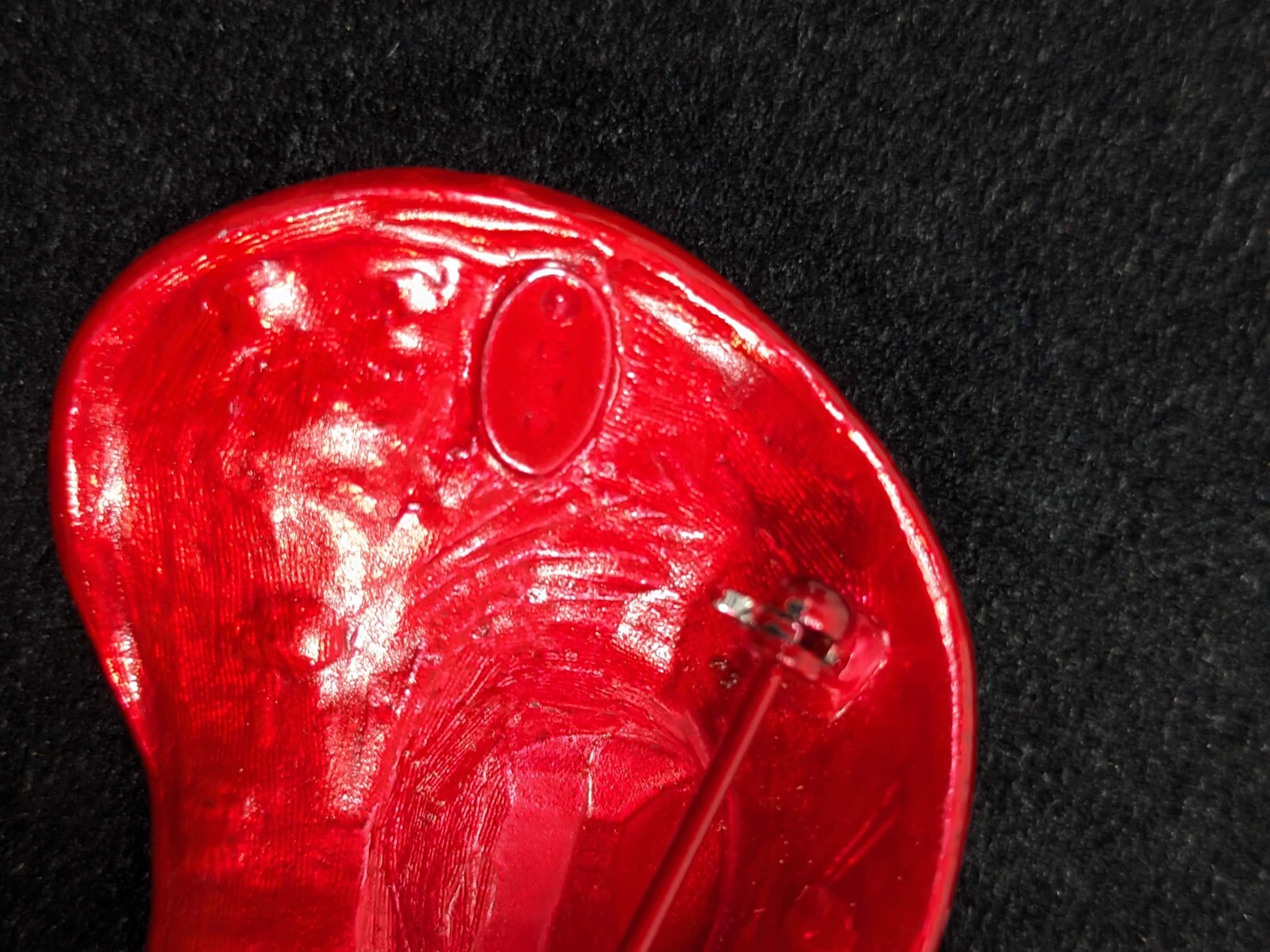 Ladies Fancy Red Hat Rhinestone Purple Pin Brooch