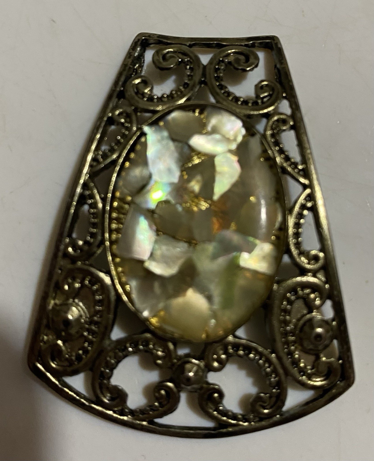 DIY Vintage Victorian Style Pendants Abalone Crystal Pearl Approximately 1.5-2”