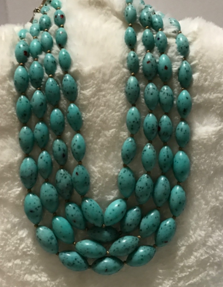 Vintage 15 Pieces Faux Turquoise Costume Jewelry Necklace Earrings Bracelets