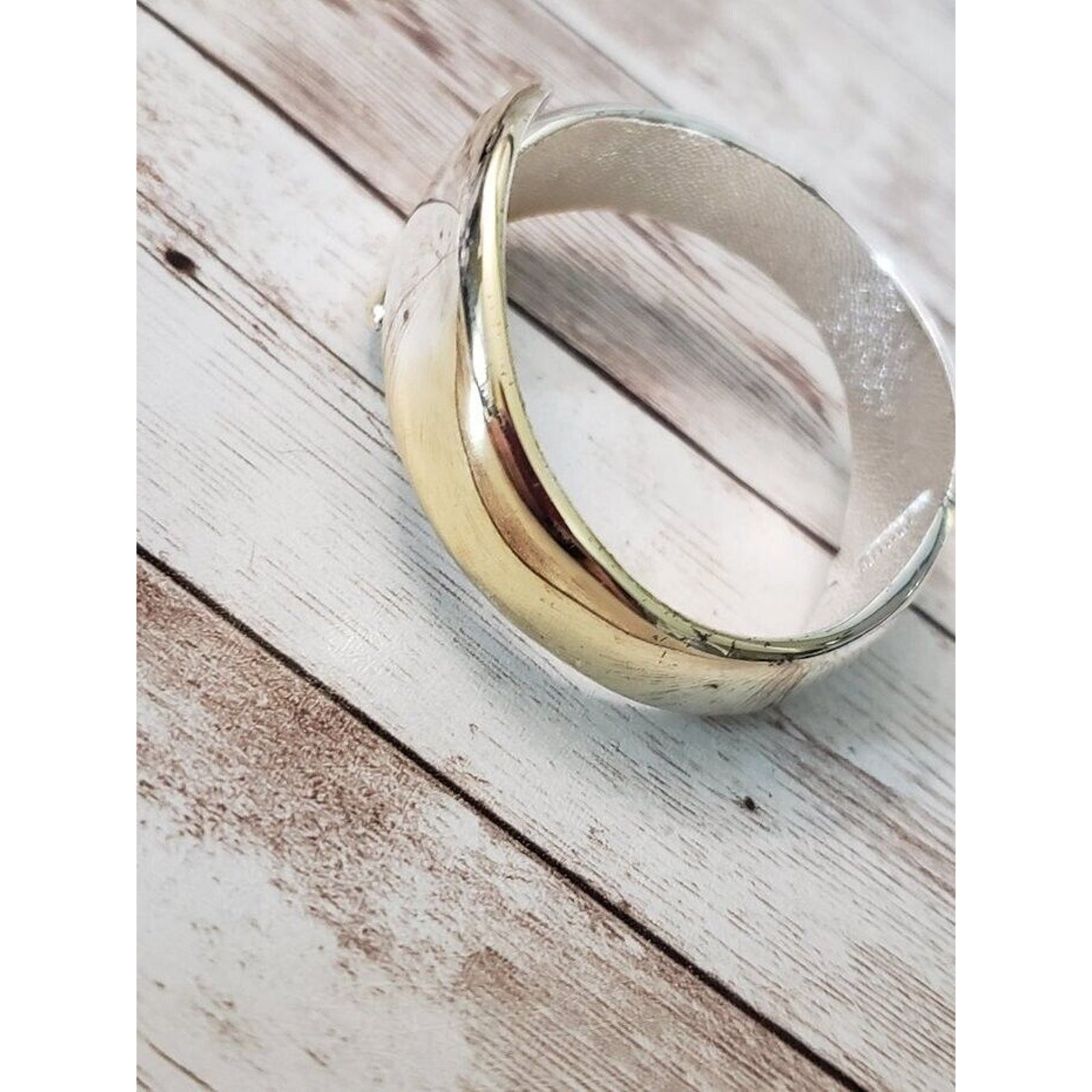 Vintage Hinged Bracelet / Bangle – ** Discolored**