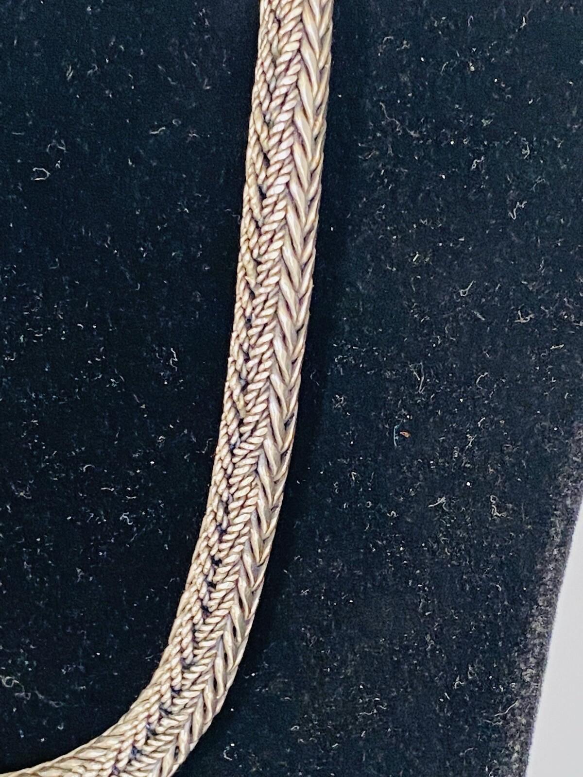 Vintage Bali 11MM Sterling Silver Wheat Foxtail Link Chain Necklace 98 GRAMS