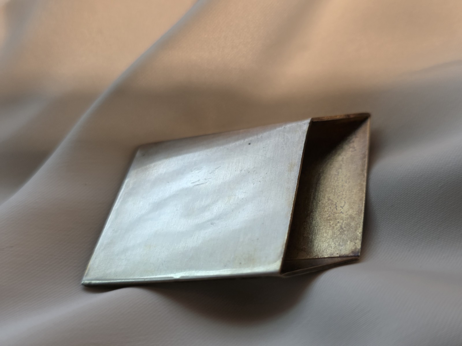 Vintage MCM Geometric Brooch Pendant 97.2% High-Purity Modernist Two-Tone 26.2 g