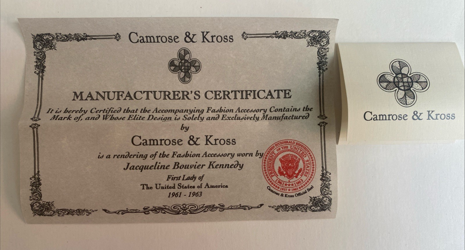 Camrose & Kross Jacqueline Kennedy Sapphire Silver Panel Chain Link Bracelet JBK
