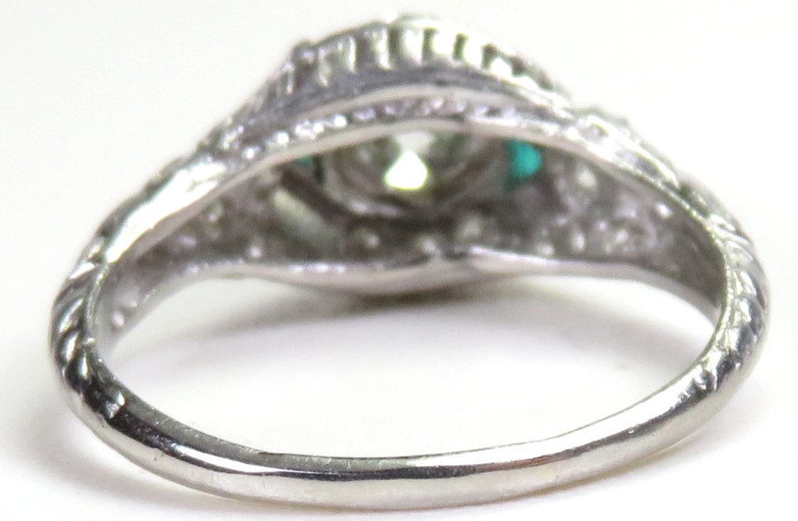 Antique Art Deco 1920’s Diamond Engagement Ring Plat Pall Ring Size 5.5 UK-K1/2