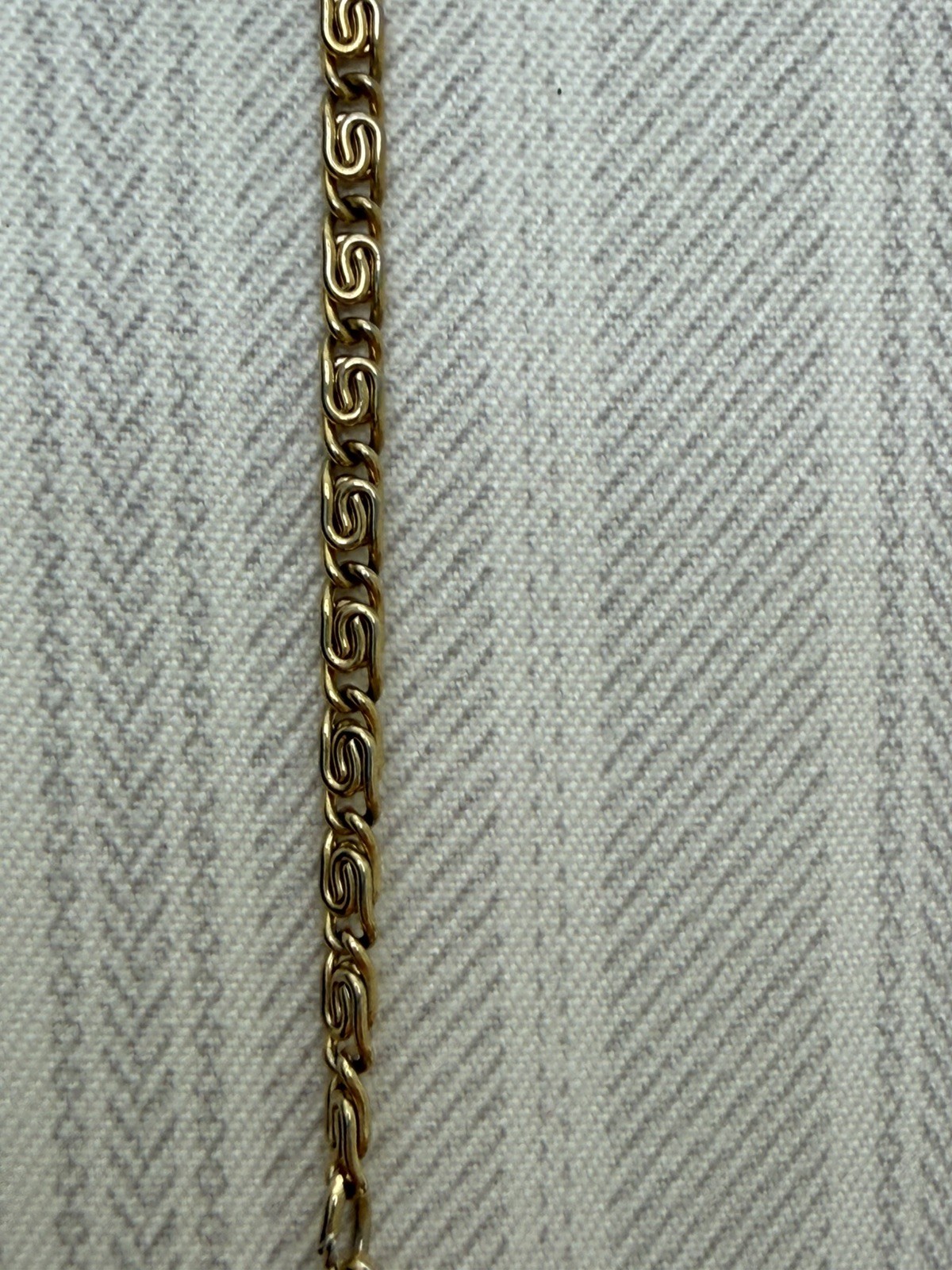 Vintage 70s Gold Tone 53” Extra Long S-Link Station Rope Necklace-Modernist Boho