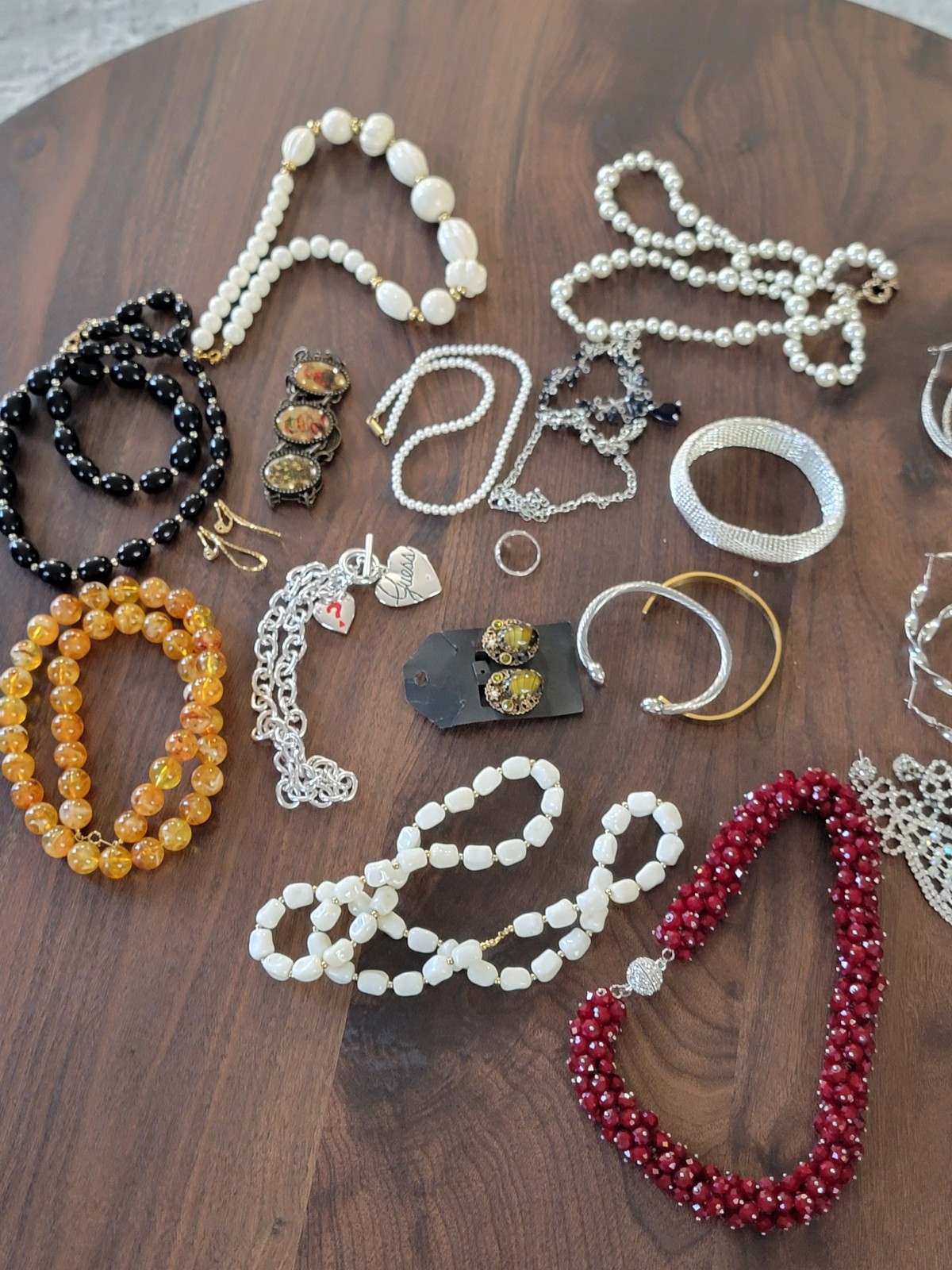 Vintage Modern Costume Jewelry Lot Of 20 Beaded Necklaces Bracelets Earrings