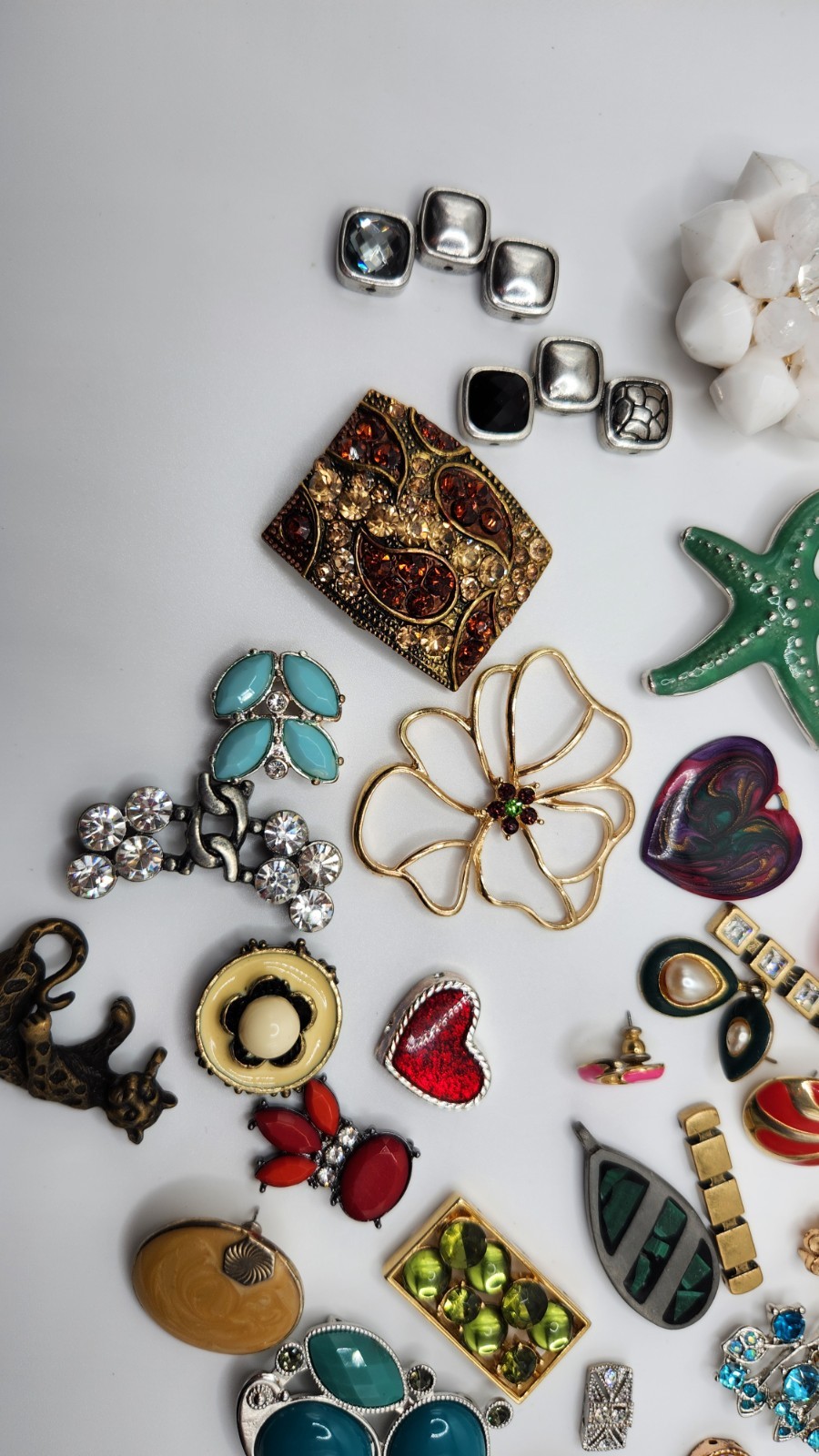 Craft Jewelry Pieces Junk Drawer Lot 50 Different Pieces