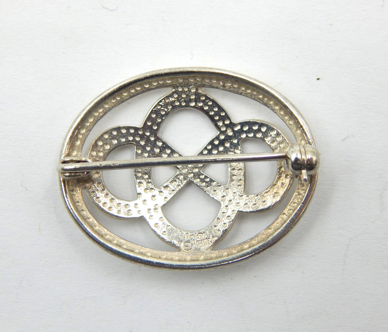 Vintage KH (Kit Heath) signed Scottish Sterling Silver Celtic Knot Brooch