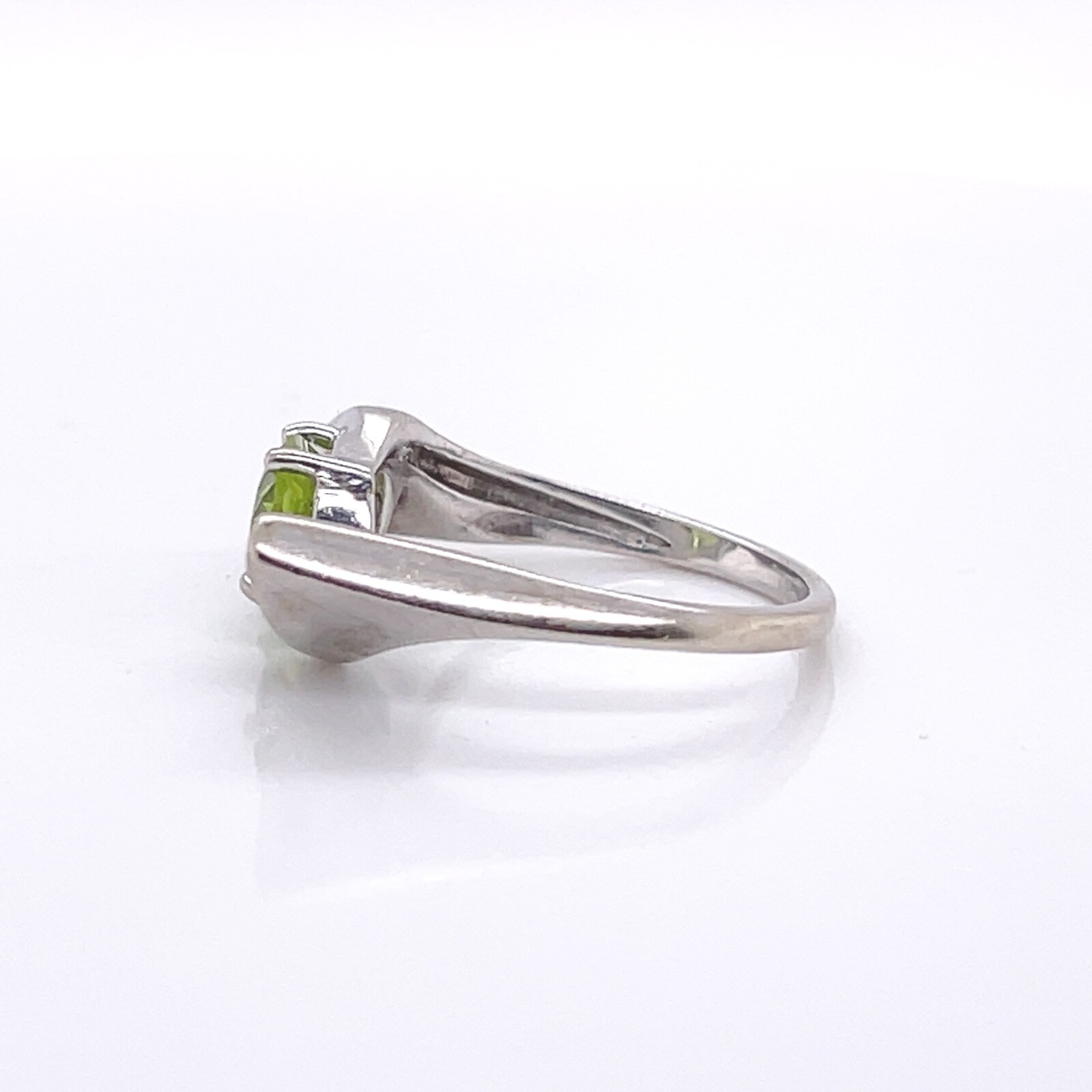 14 Karat White Modernist Designer Gold & Citrine Ring – 14k gemstone VR