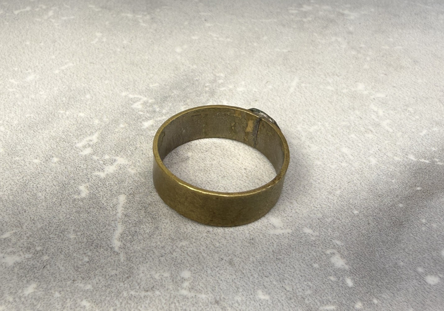 Vintage Brass Brutalist Band Ring Size 7.5