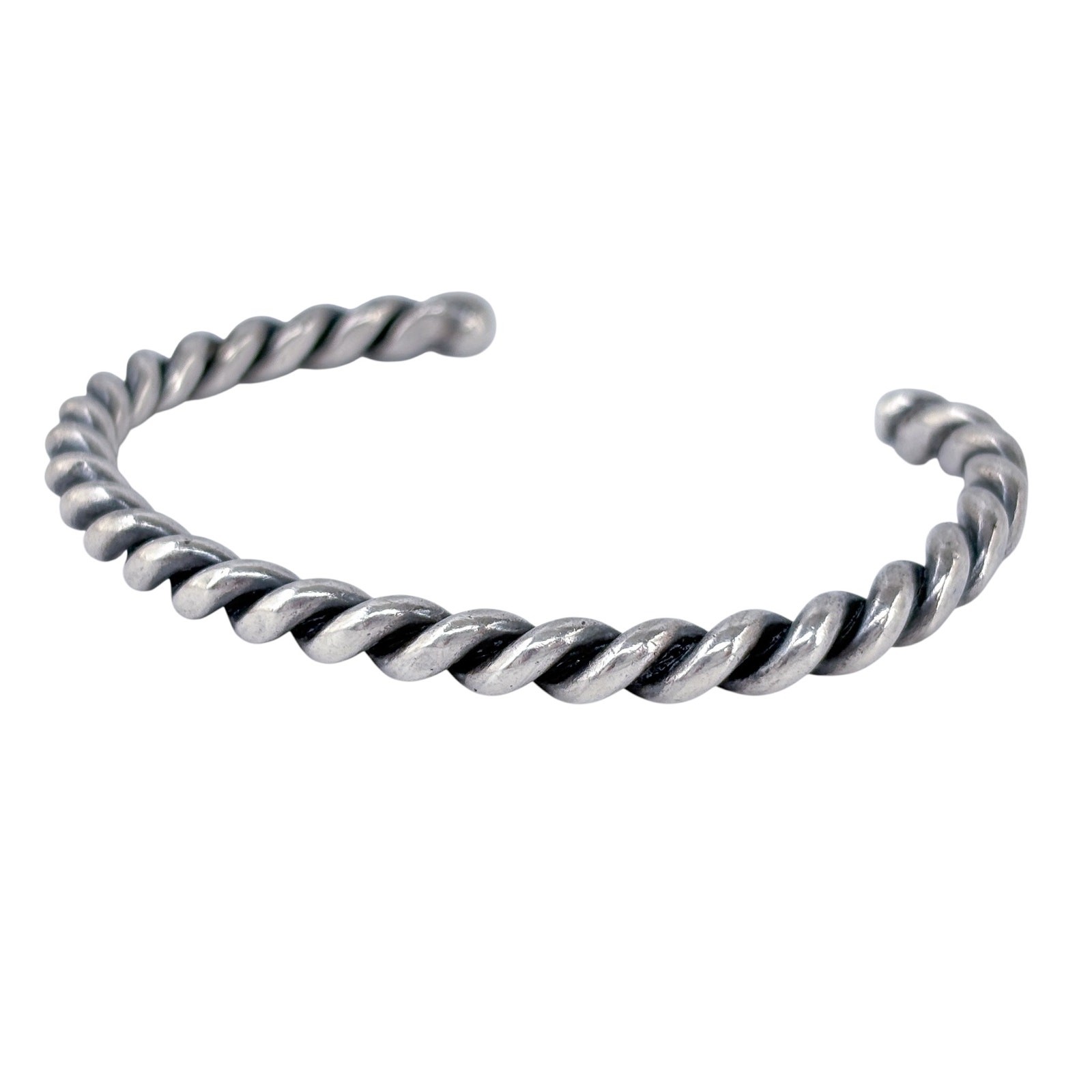 Southwest Twisted Wire Cuff Bracelet | Vintage Sterling Silver 925 | 6.5″