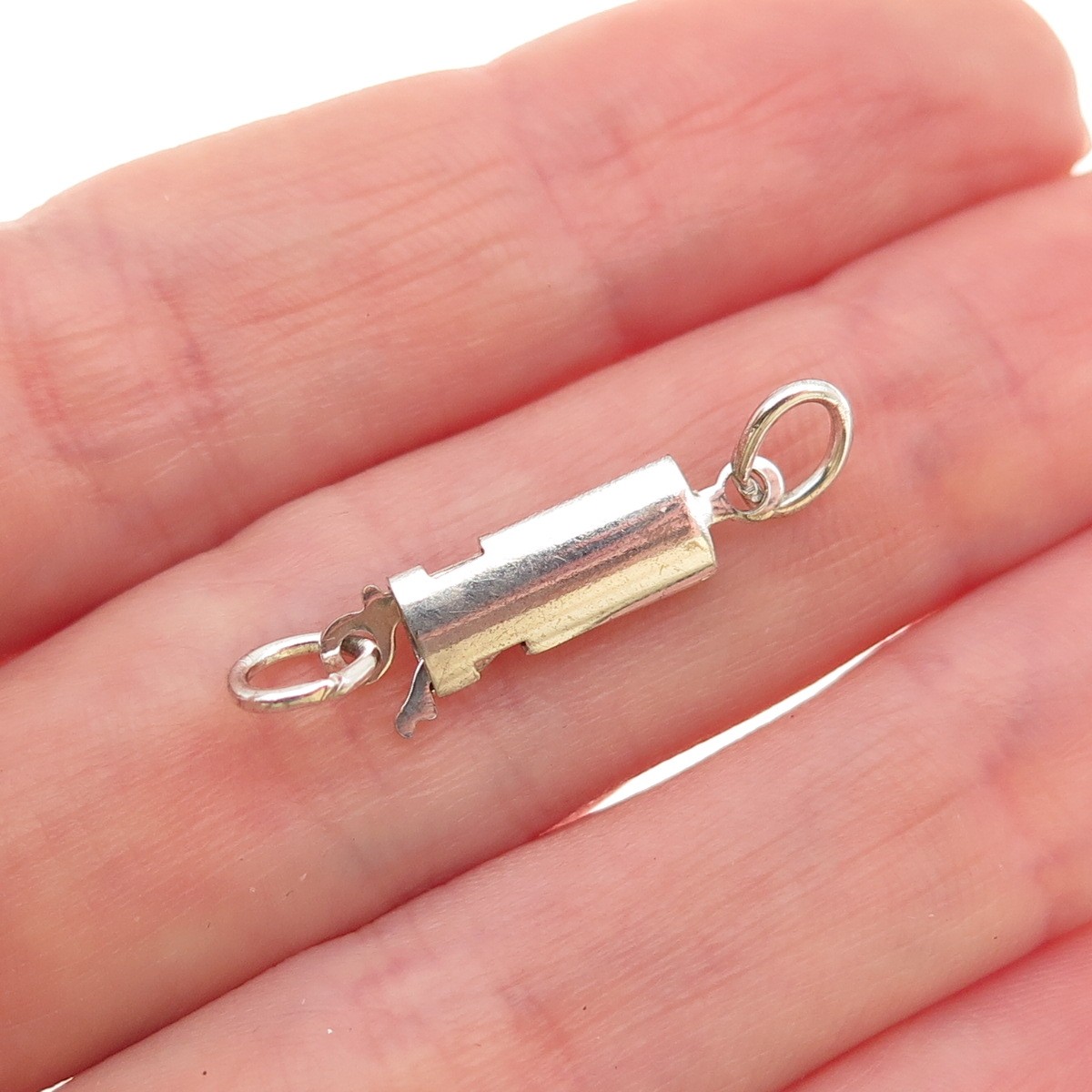 925 Sterling Silver Vintage Bracelet / Necklace Hook Box Lock Clasp