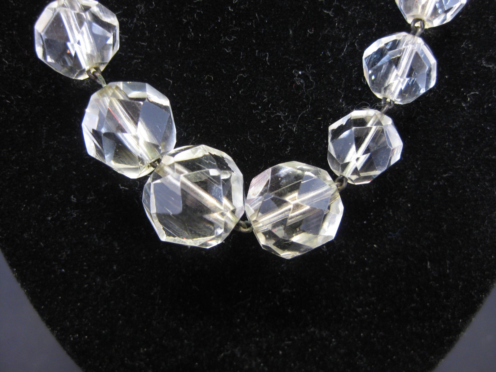 Vintage Crystal Beaded Choker Necklace