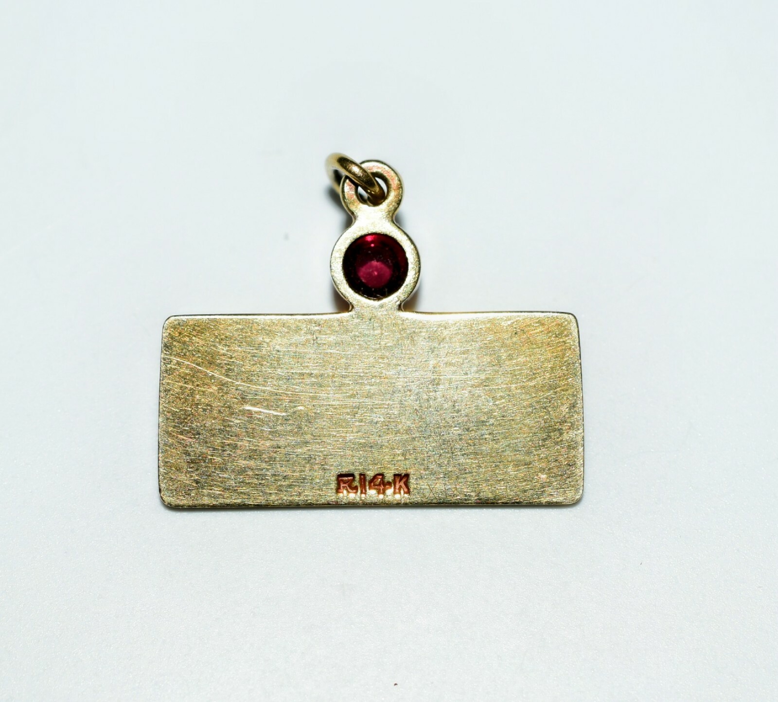 Vintage 14K Gold Enamel Charm U 4 ME Art Deco 1930s-1950s MCM