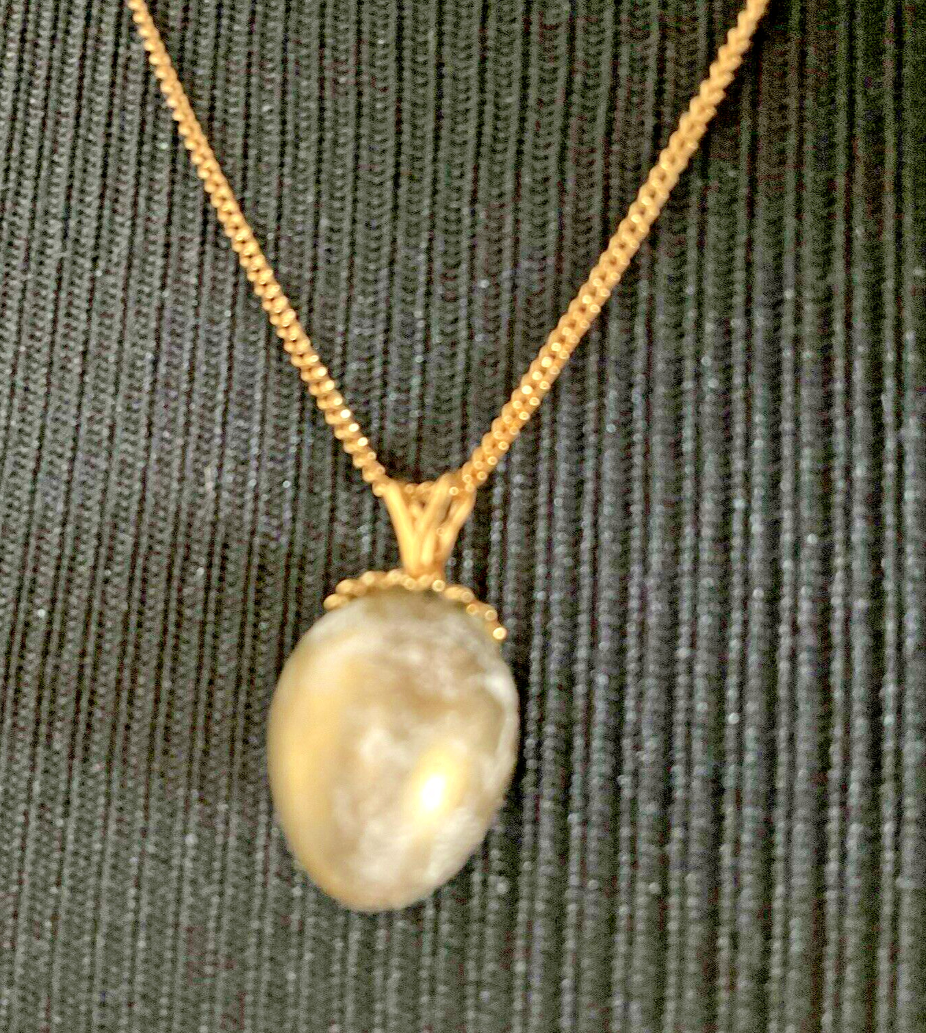 Pendant Kit Finch Painted Gold Egg Amber Crystals Goldtone Chain Instructions