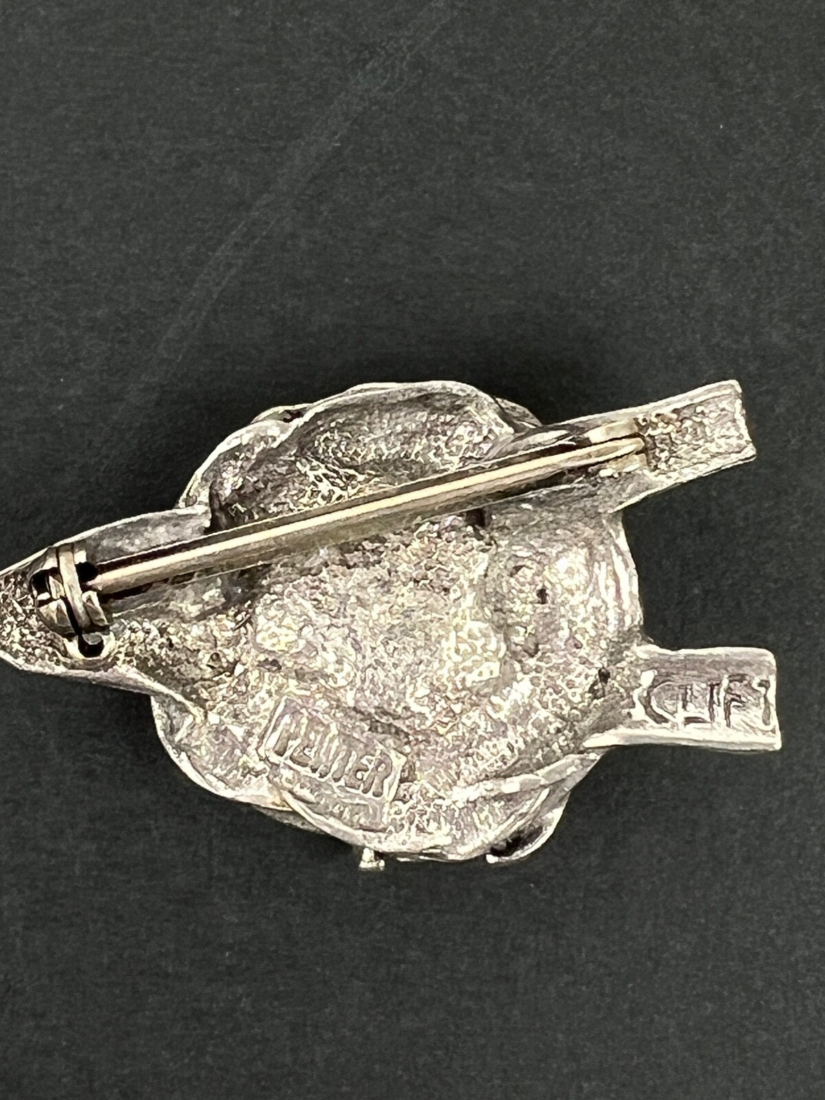 Vintage Lot of 2 Pewter BIRDS AND BLOOMS 2004 and CLIFT Birds Nest Pin Brooch