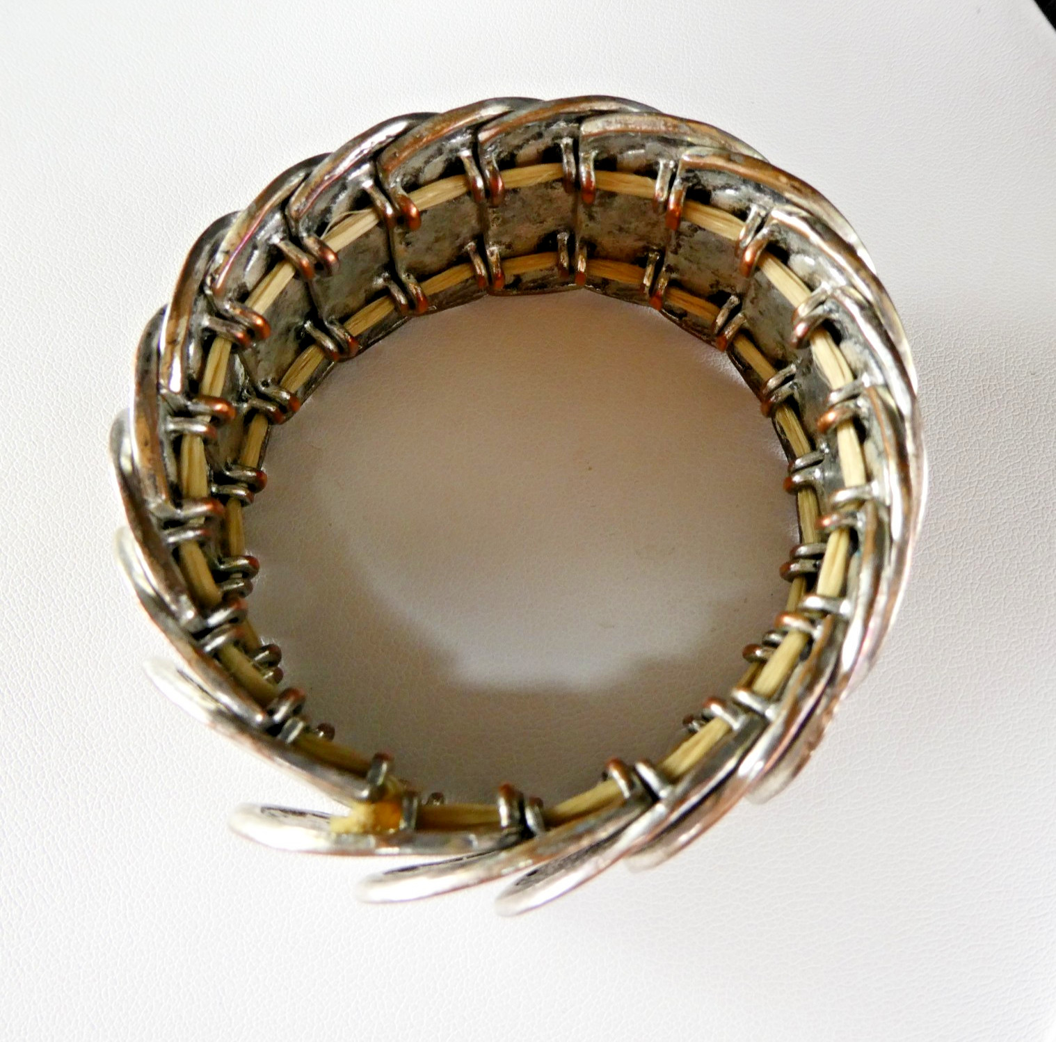 Vintage Silver Souvenir COIN Bracelet Stretch Expansion Large Coins Nice Quality