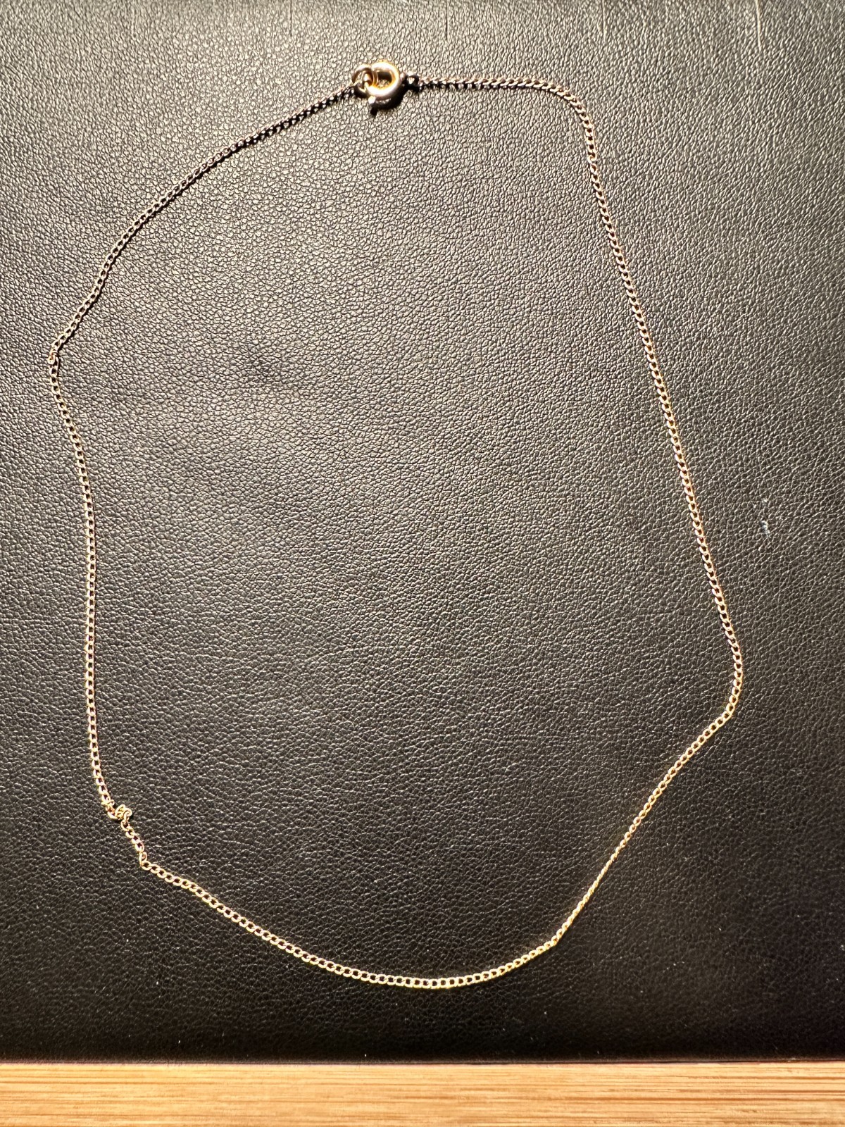Vintage 1/20 12K Gold Filled Curb Chain Necklace Fine Delicate – 13″