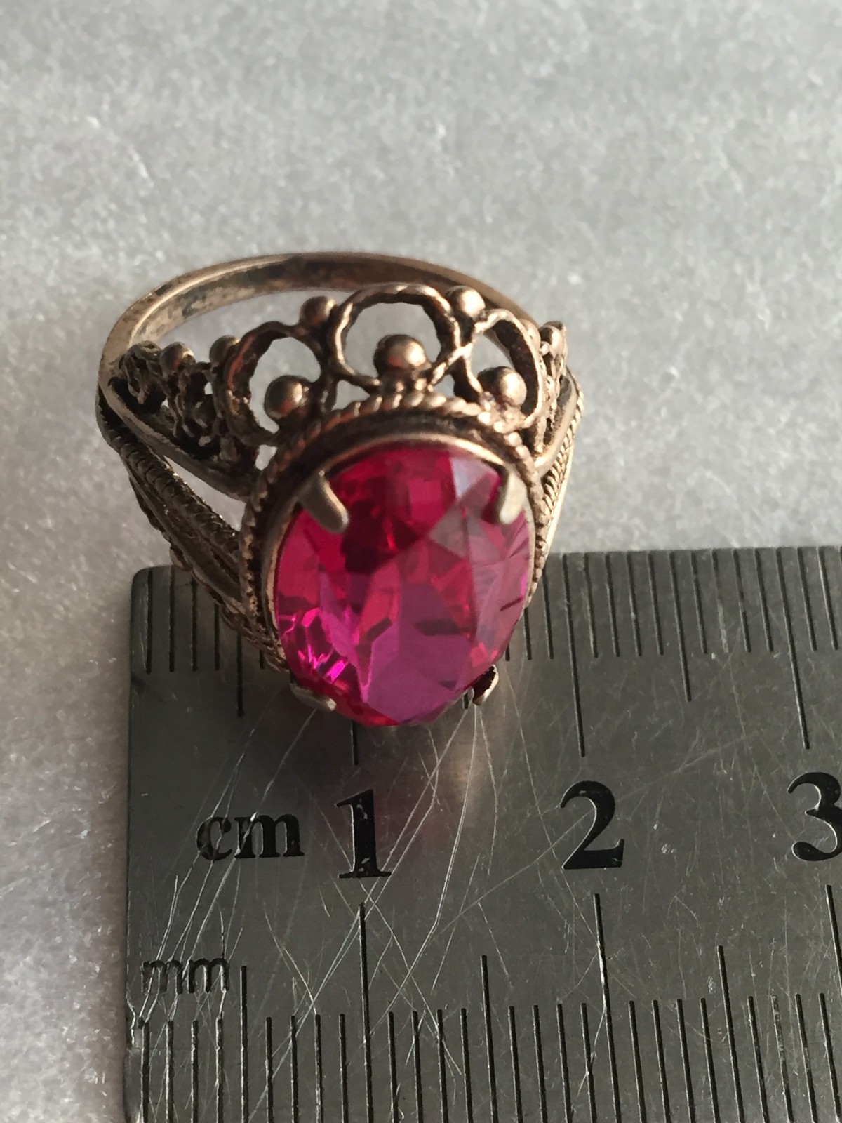 Rings silver 875 gold Plated Russian Soviet Silver vintage USSR old