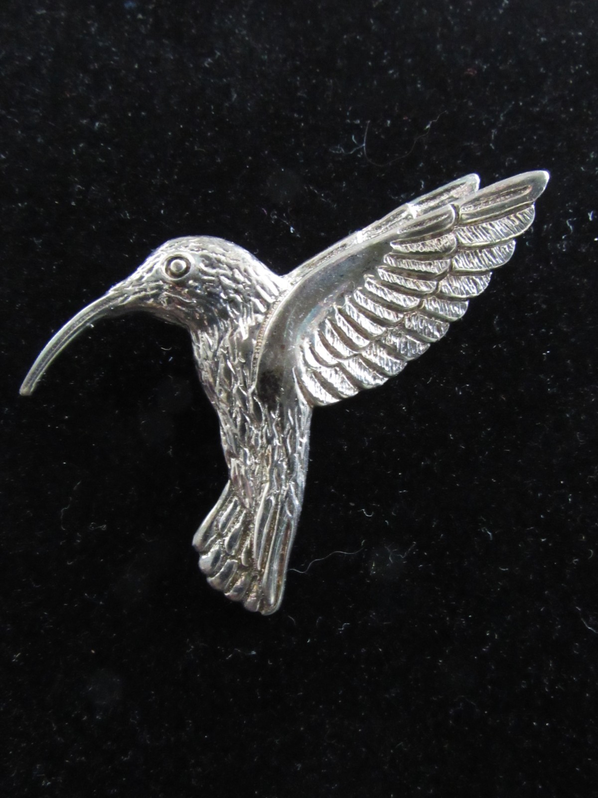 Large Sterling Silver Hummingbird Booch / Pin Stamped 925 MEX Vintage