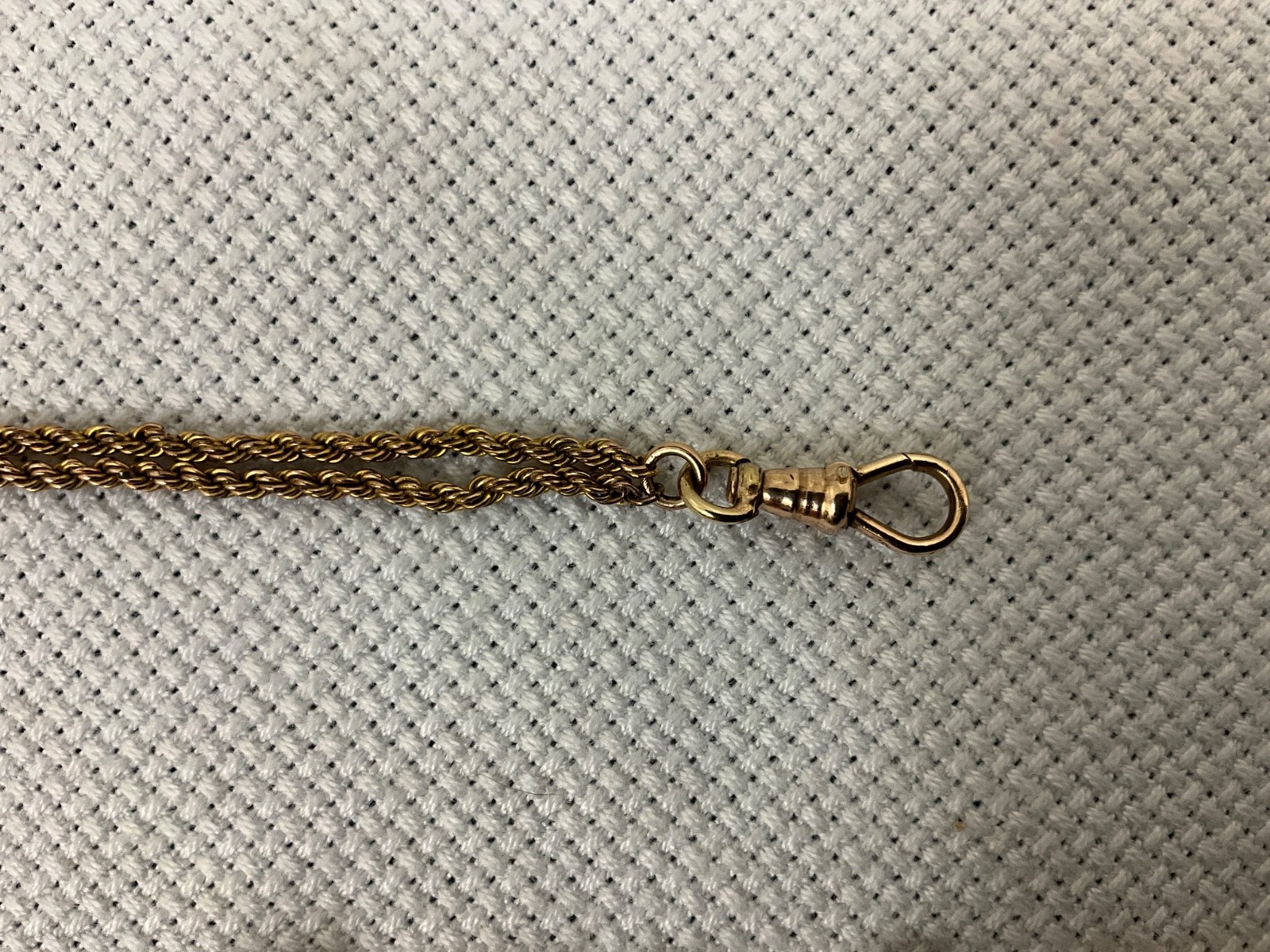 Fabulous Antique 8 Slides Victorian Gold Filled Watch Chain Necklace