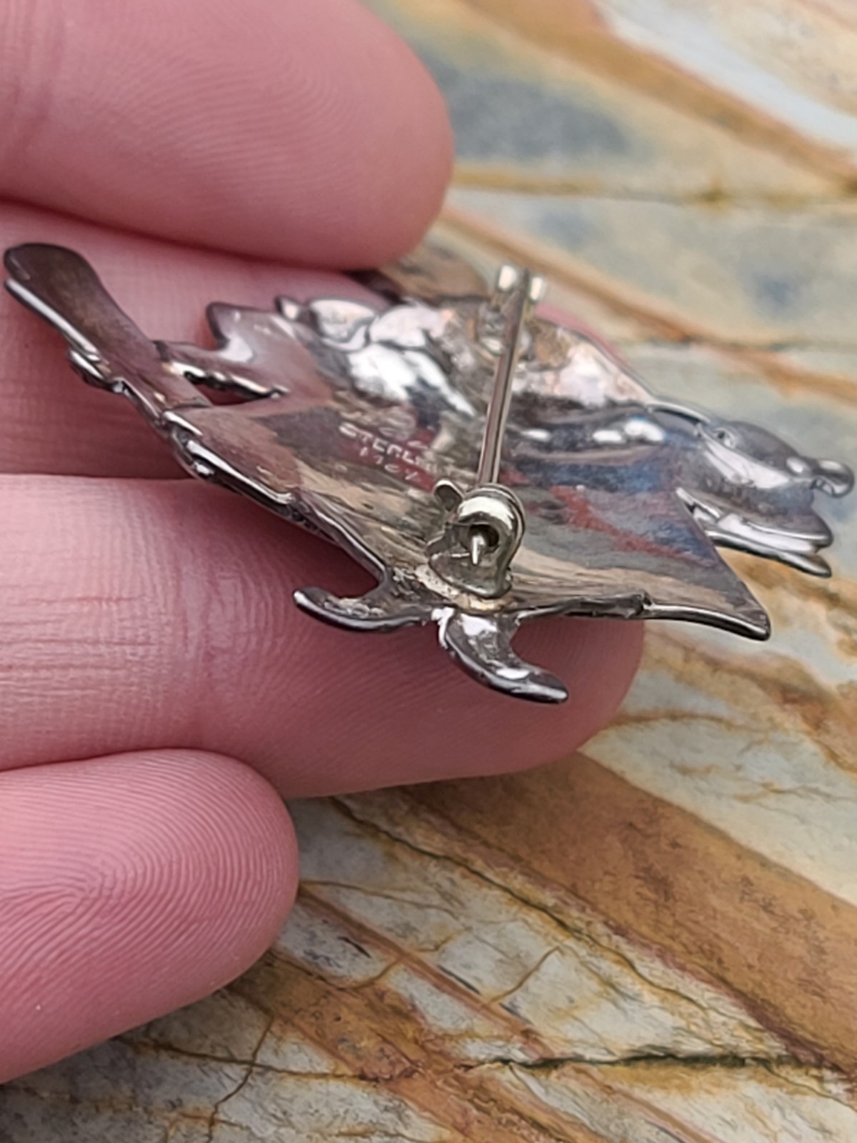 VTG Kit Carson White Rabbit Brooch Pin Alice In Wonderland Sterling Silver 10gm