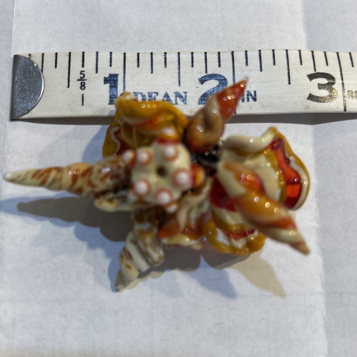 Lucite Acrylic Sea shell Brooch Pin