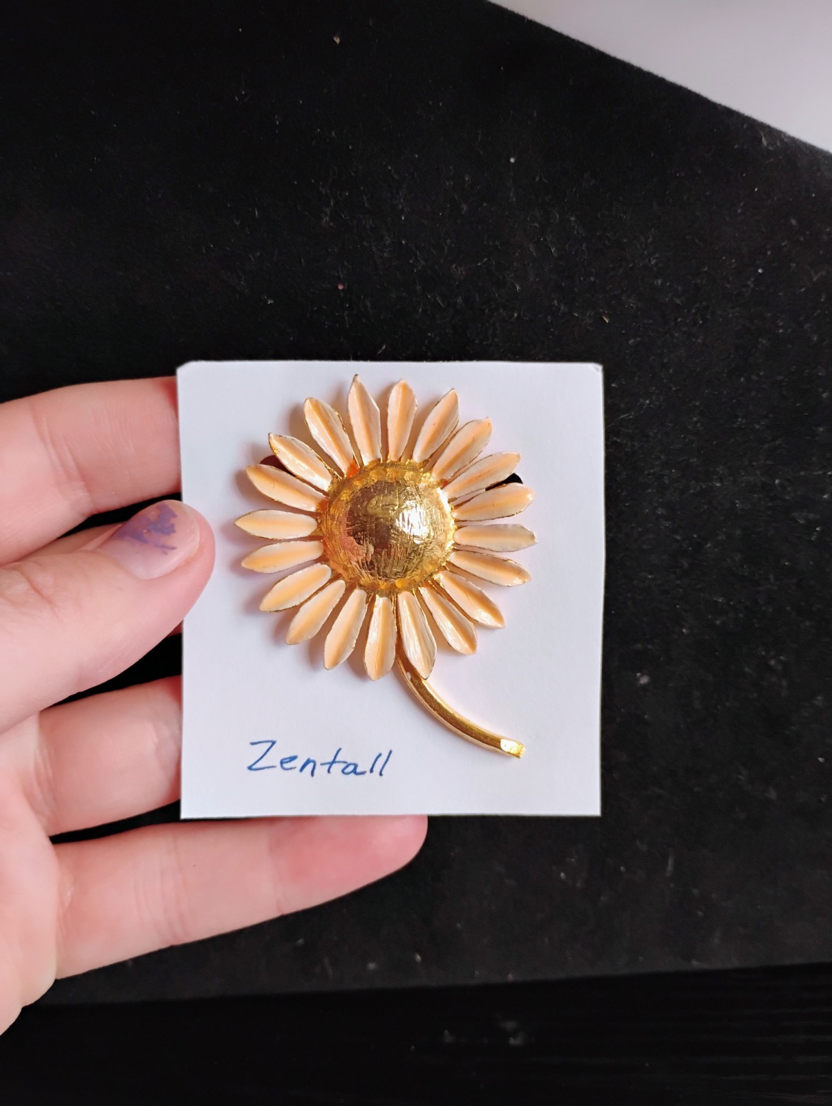 Zentall Sunflower brooch