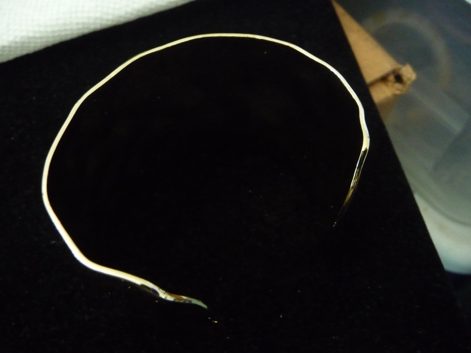 CUFF 1 3/4′ WIDE TEXTURED GOLD TONE BRACELET #28/19