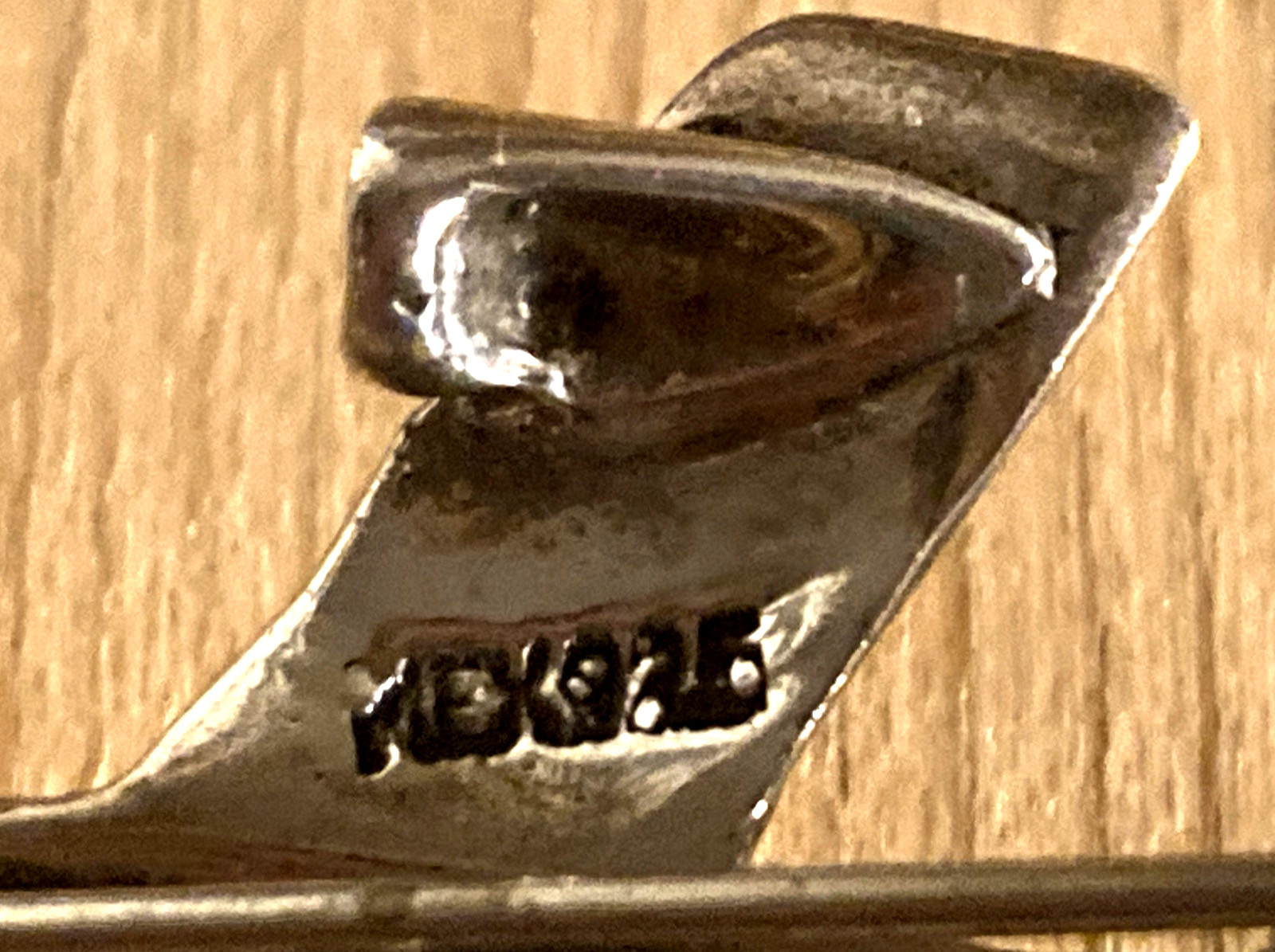 Sterling Silver Pwith Safety Clasp Koan War Era F–86 Sabre Fighter Jet