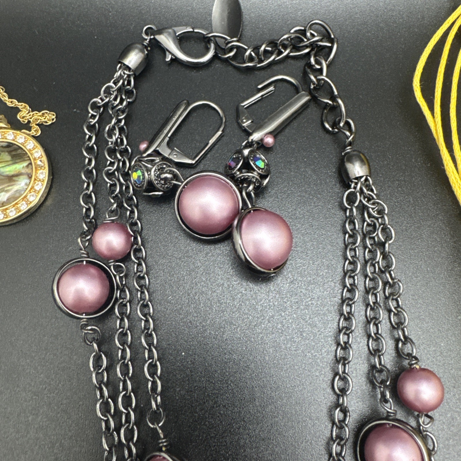 Vintage Costume Jewelry Lot Matching Necklace Earring Sets Boho Statement