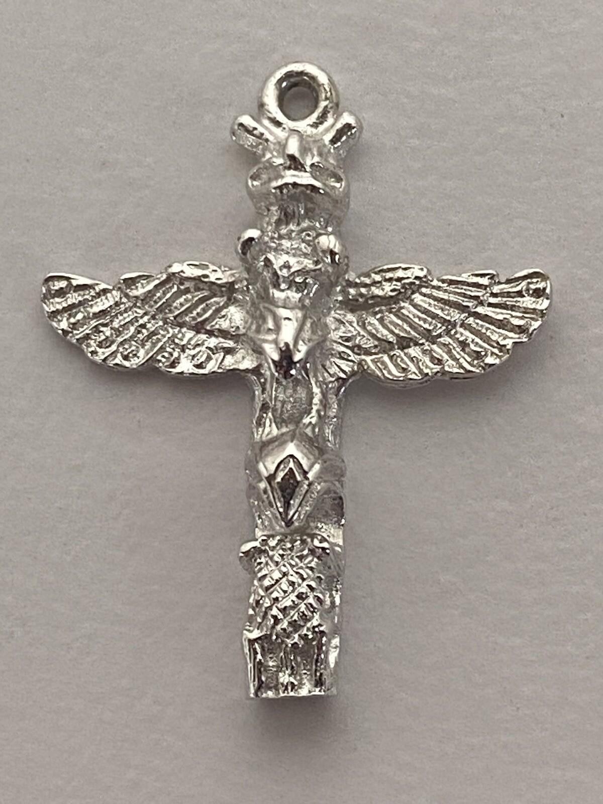 VIntage Sterling Slver Gorgeous Totem Pole Charm Native First Nations Aboriginal