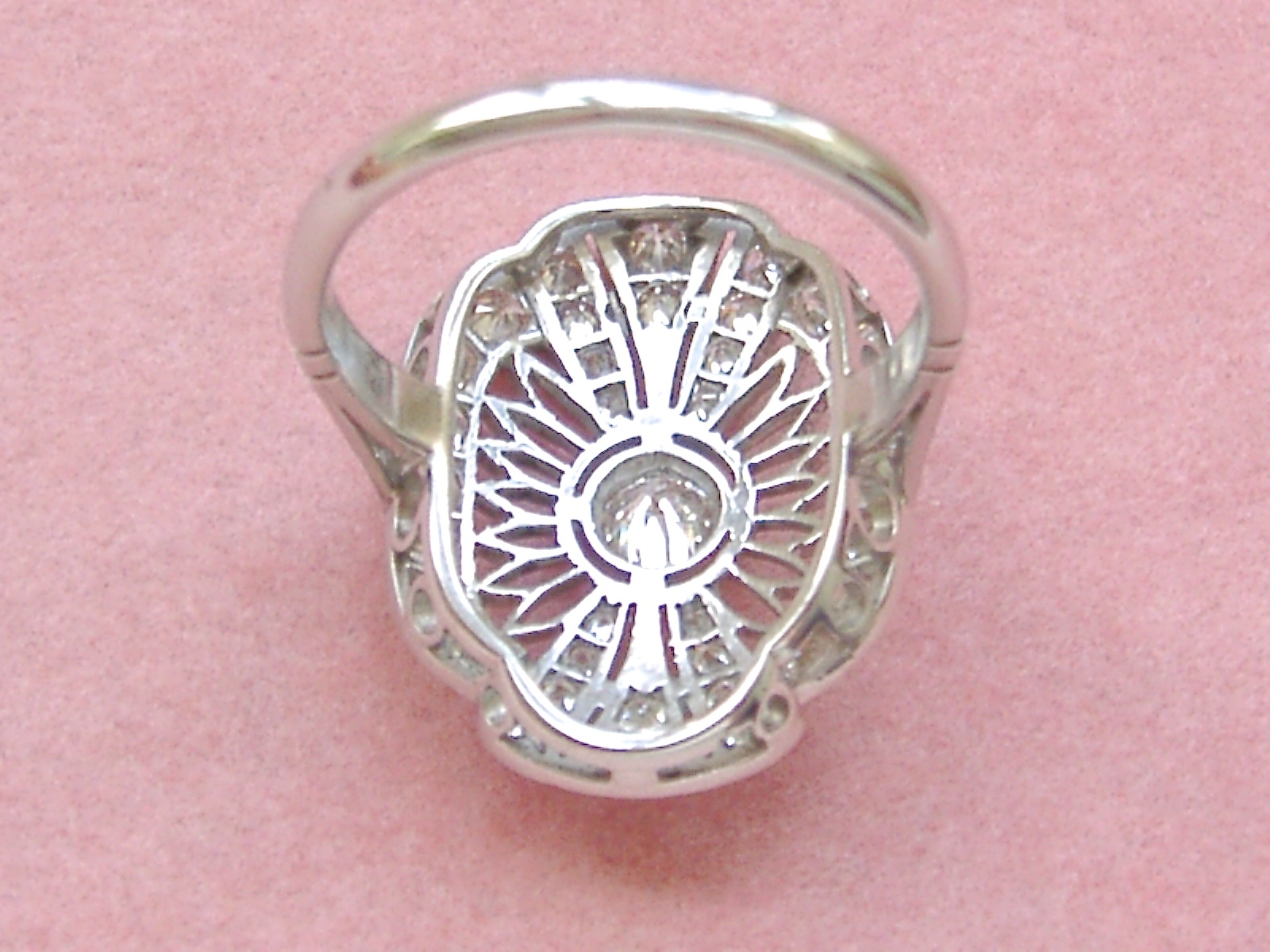 ESTATE ART DECO 1.9ctw BRILLIANT DIAMOND PLATINUM FANCY COCKTAIL RIGHT-HAND RING