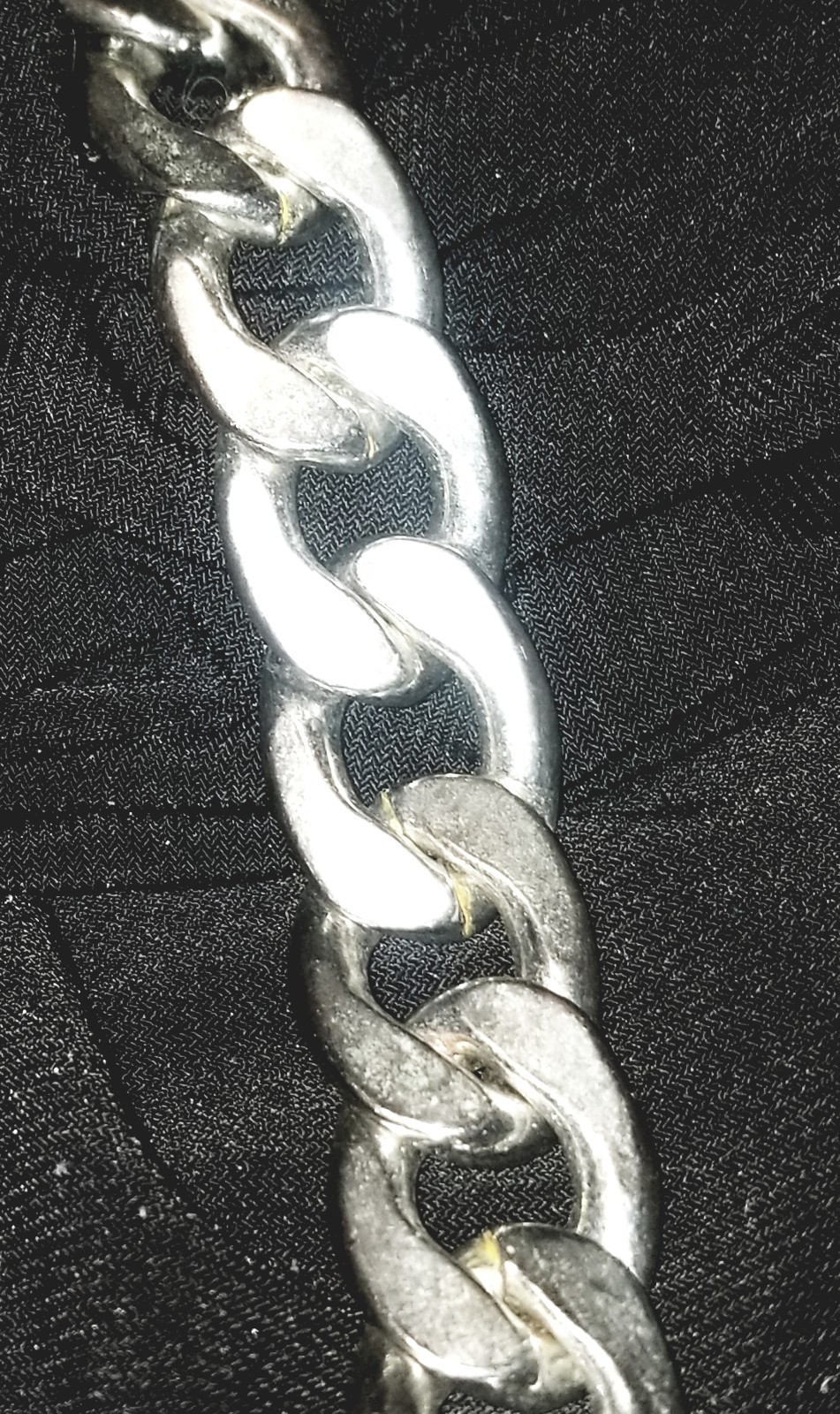 Heavy Silver Chain Necklace,”Lucia Of New York”, Bow Tie Choker, 18″ Adjustable