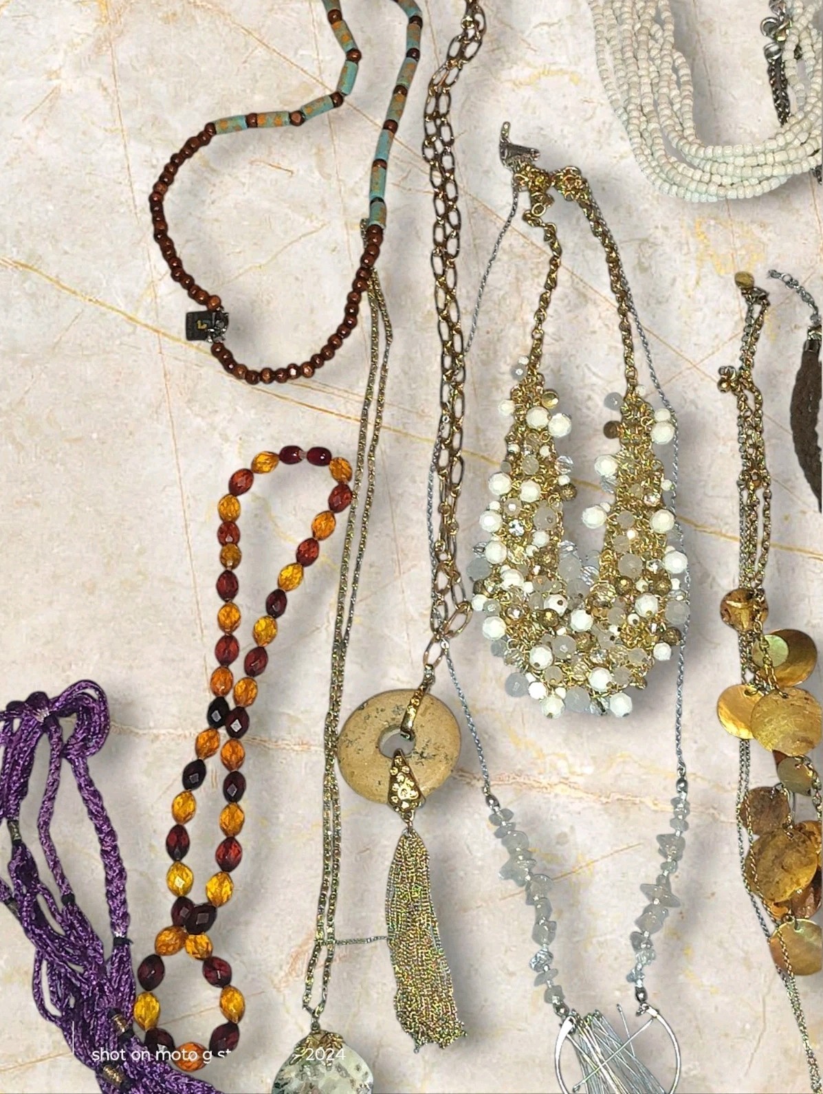55 Pc Mixed Costume Jewelry Lot Necklaces Bracelets Signed Trifari AE Gwen Boho