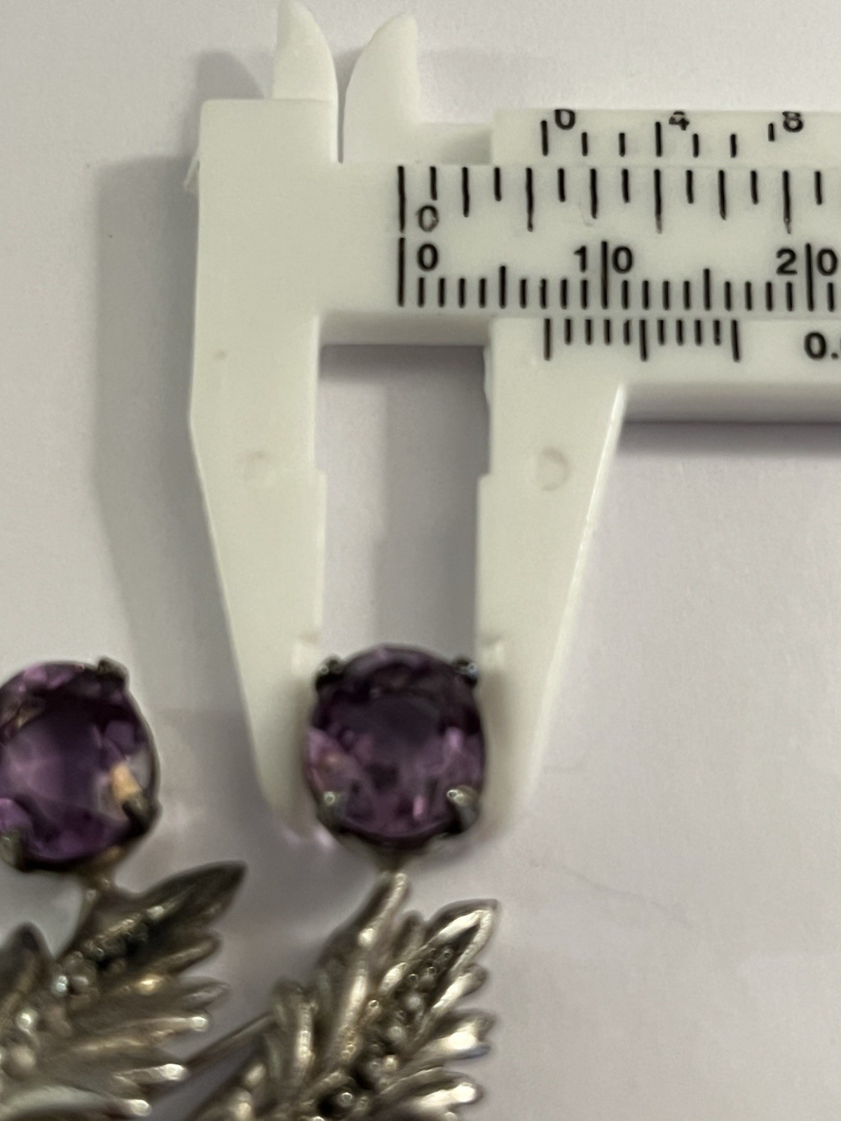 Vintage Binder Bros Sterling Silver Amethyst Floral Bouquet Pin Brooch Signed BB