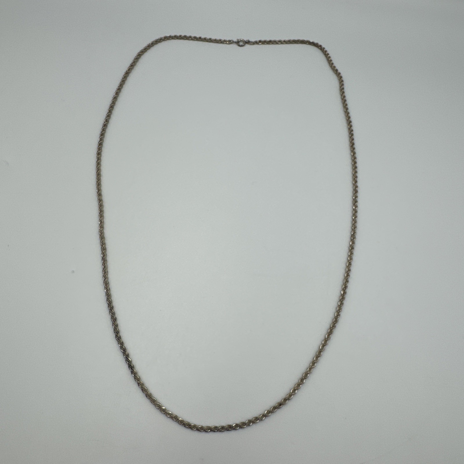 Vintage Sterling Silver 925 Twisted Rope Chain 24″ Necklace 12g