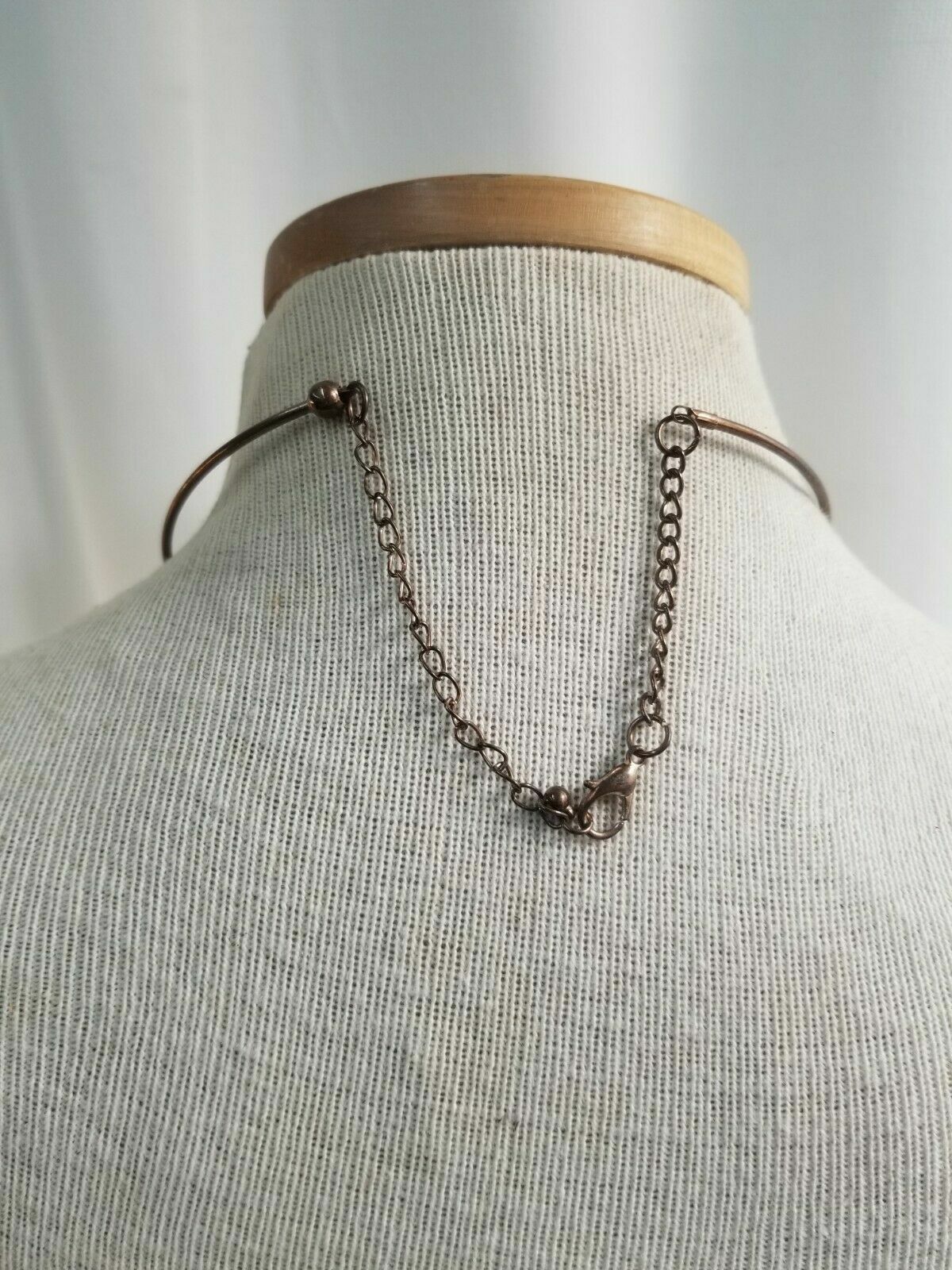 Coppertone Choker w Copper Dangle Pieces Necklace COPPER!