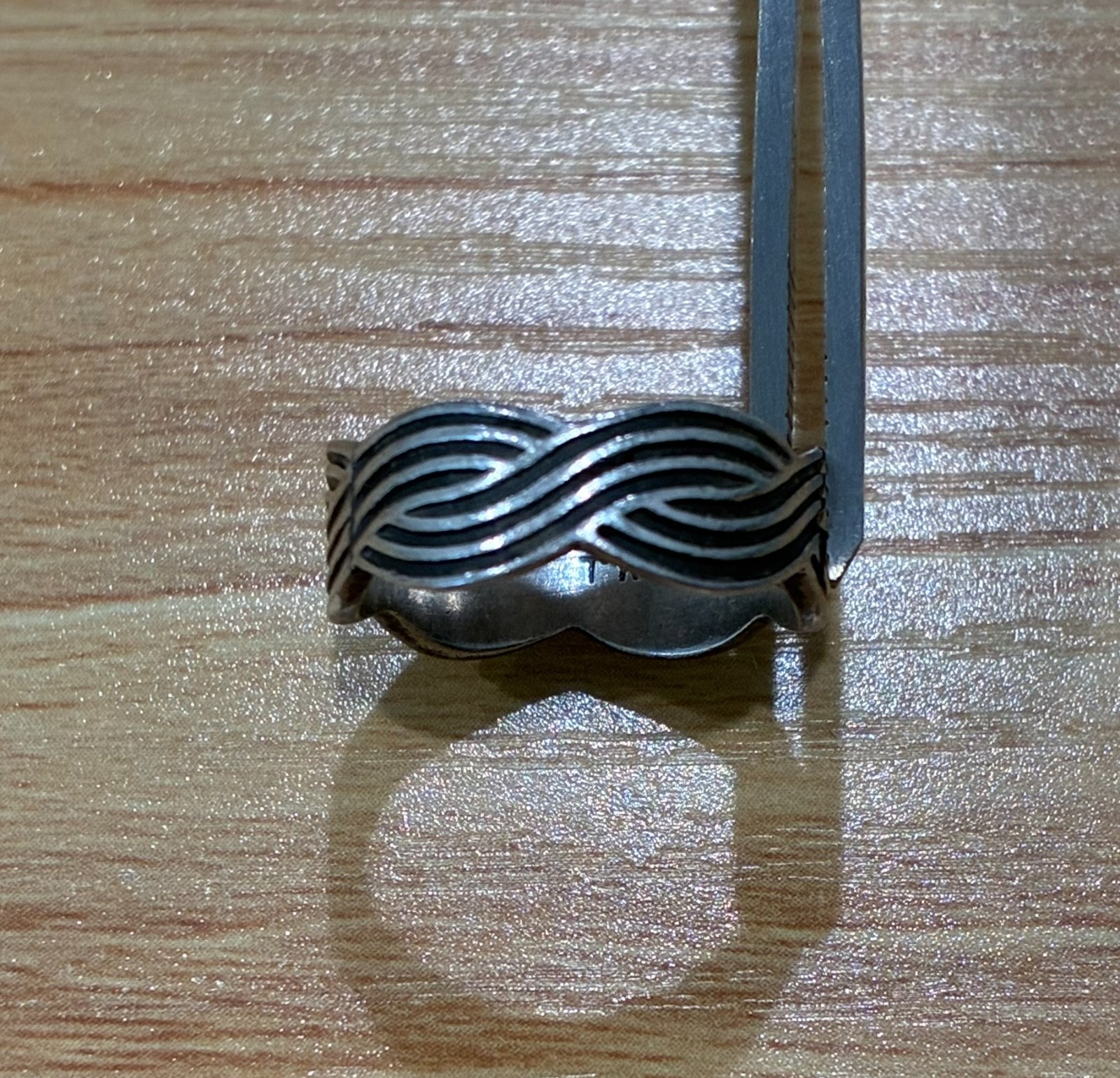Vintage Taxco Mexico 925 Sterling Silver Wave Braid Band Ring TA-58 5.27g