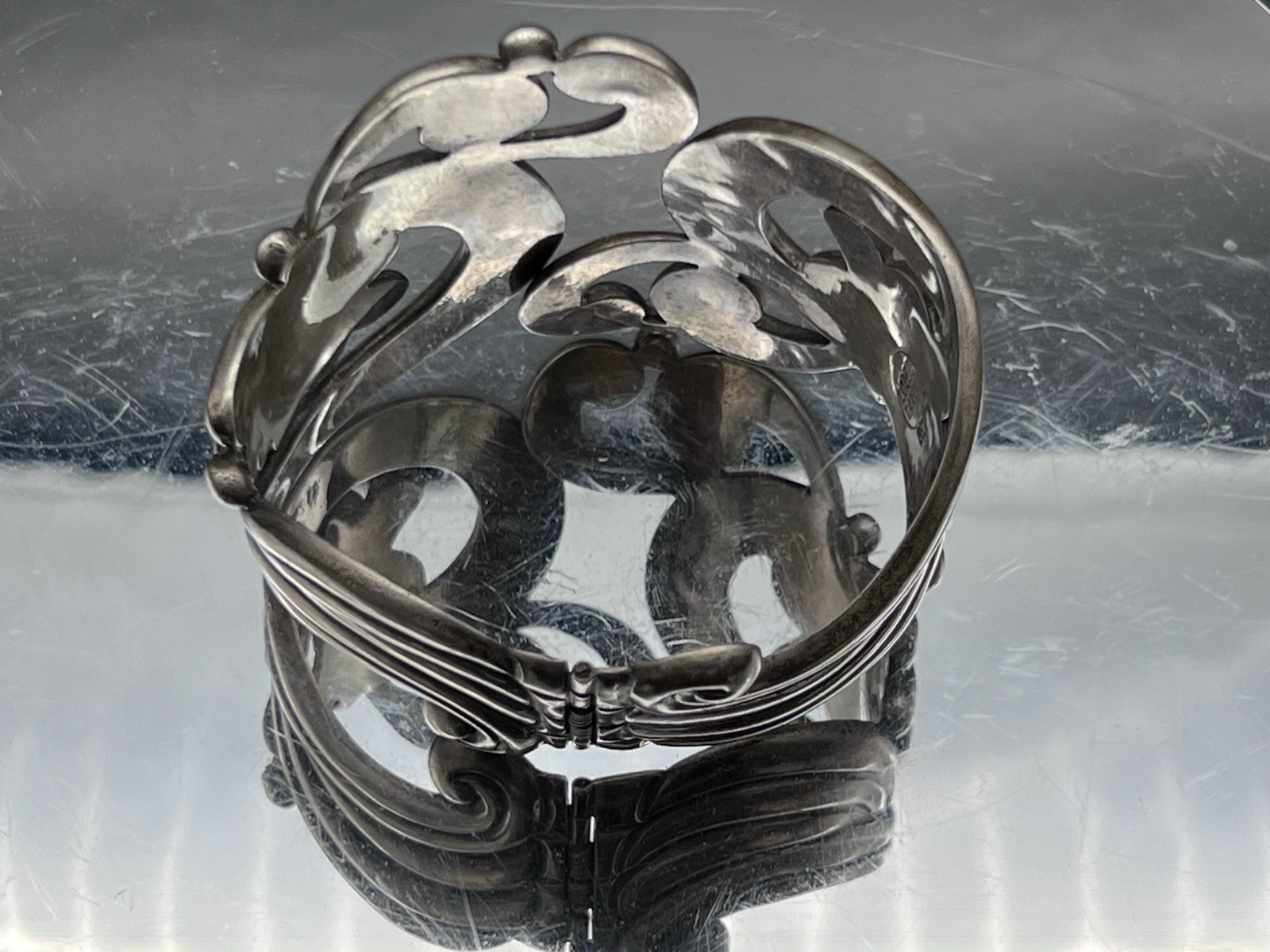 Solid Silver 980 Clamper Bracelet GERARDO LOPEZ TAXCO High End Select Magnifico!