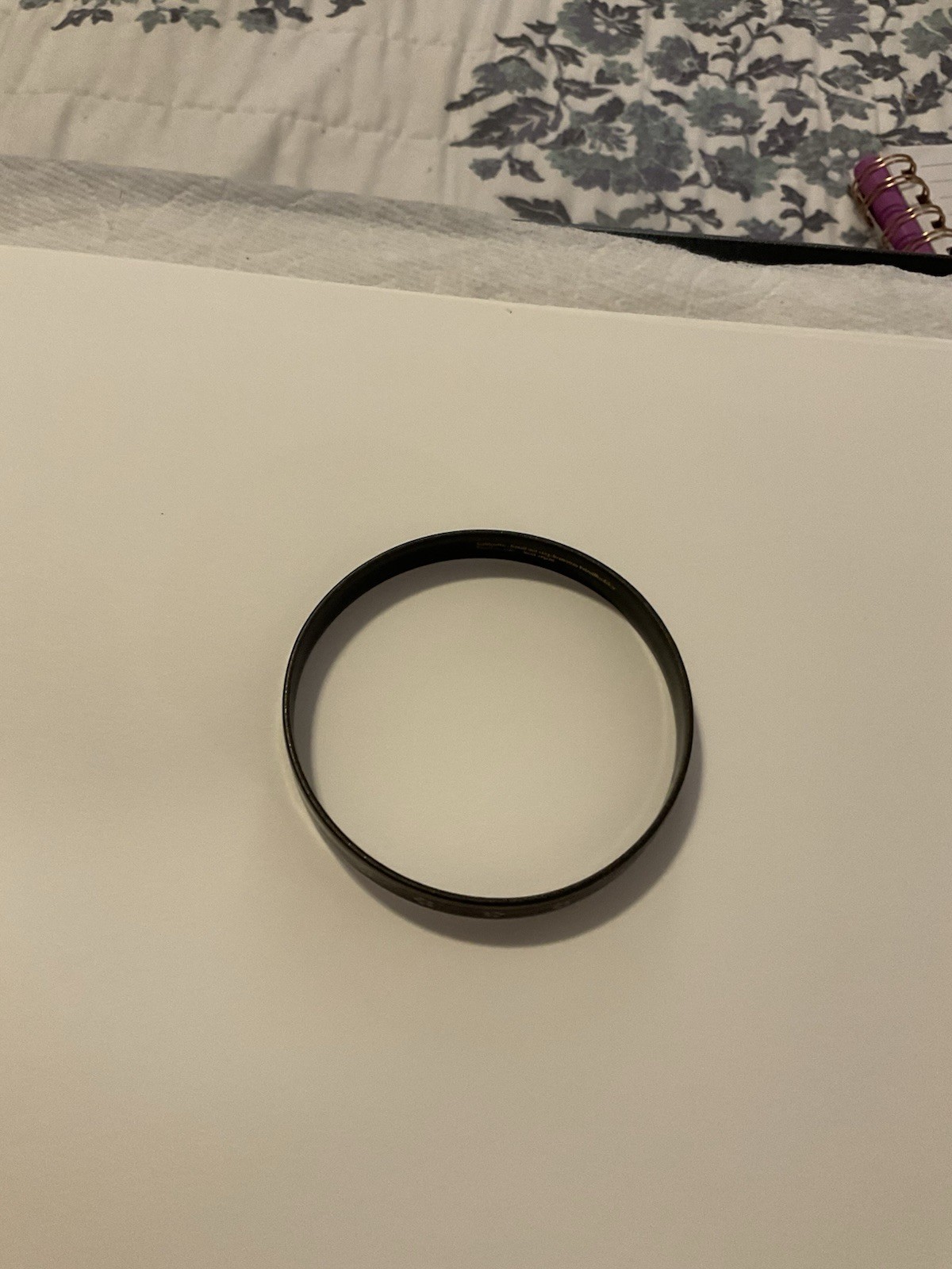 Michael Frey Enamel Bangle With A Black Enamel Finish And Delicate Flowers