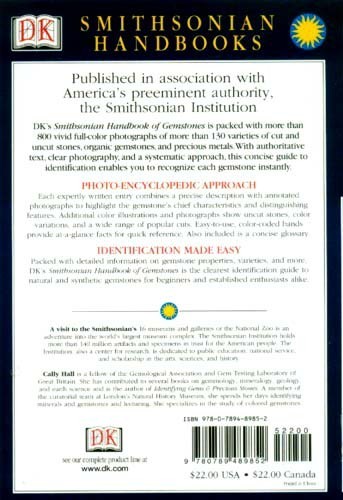 Identification Gemstones Smithsonian Handbook Encyclopedia 800+ Pix 130+ Species