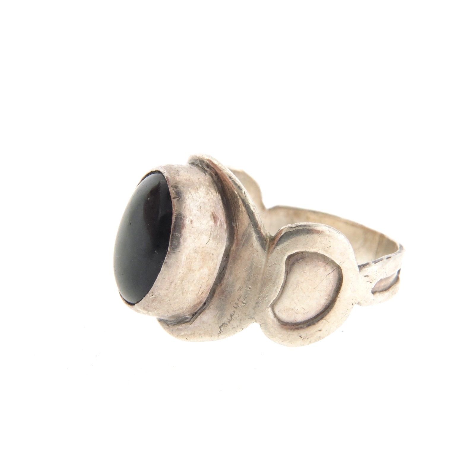 Sterling Silver Green Onyx Ring Size 7.5