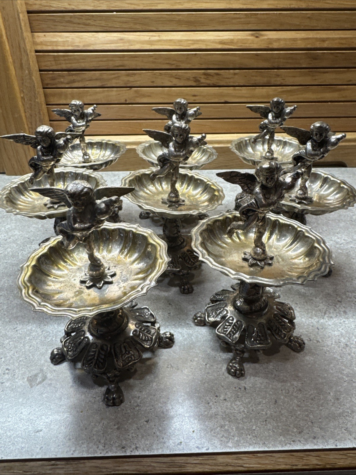 CENDRIER jewelry and or salt cinder Italia 1930 ( set of Eight )